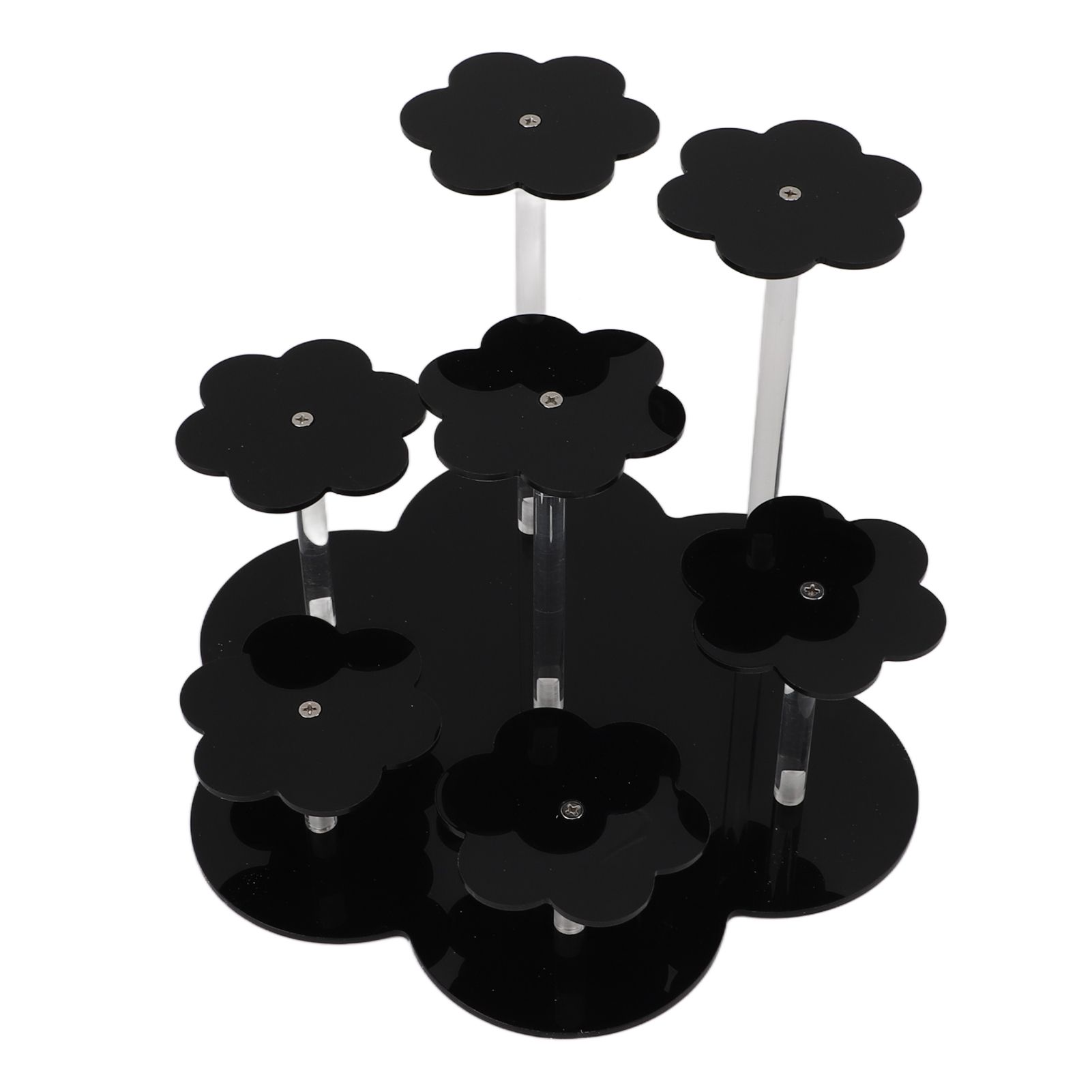 Acrylic Display Stand Figures Perfume Organizers Storage Risers Cupcake Dessert Conutertop Desktop Decoration Organizer Black - Image 5