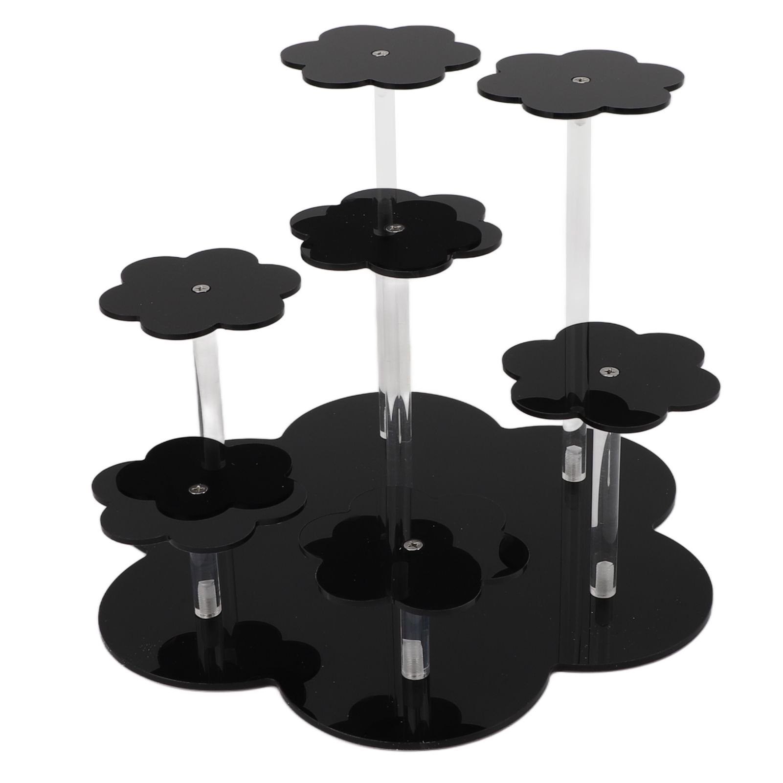 Acrylic Display Stand Figures Perfume Organizers Storage Risers Cupcake Dessert Conutertop Desktop Decoration Organizer Black - Image 6