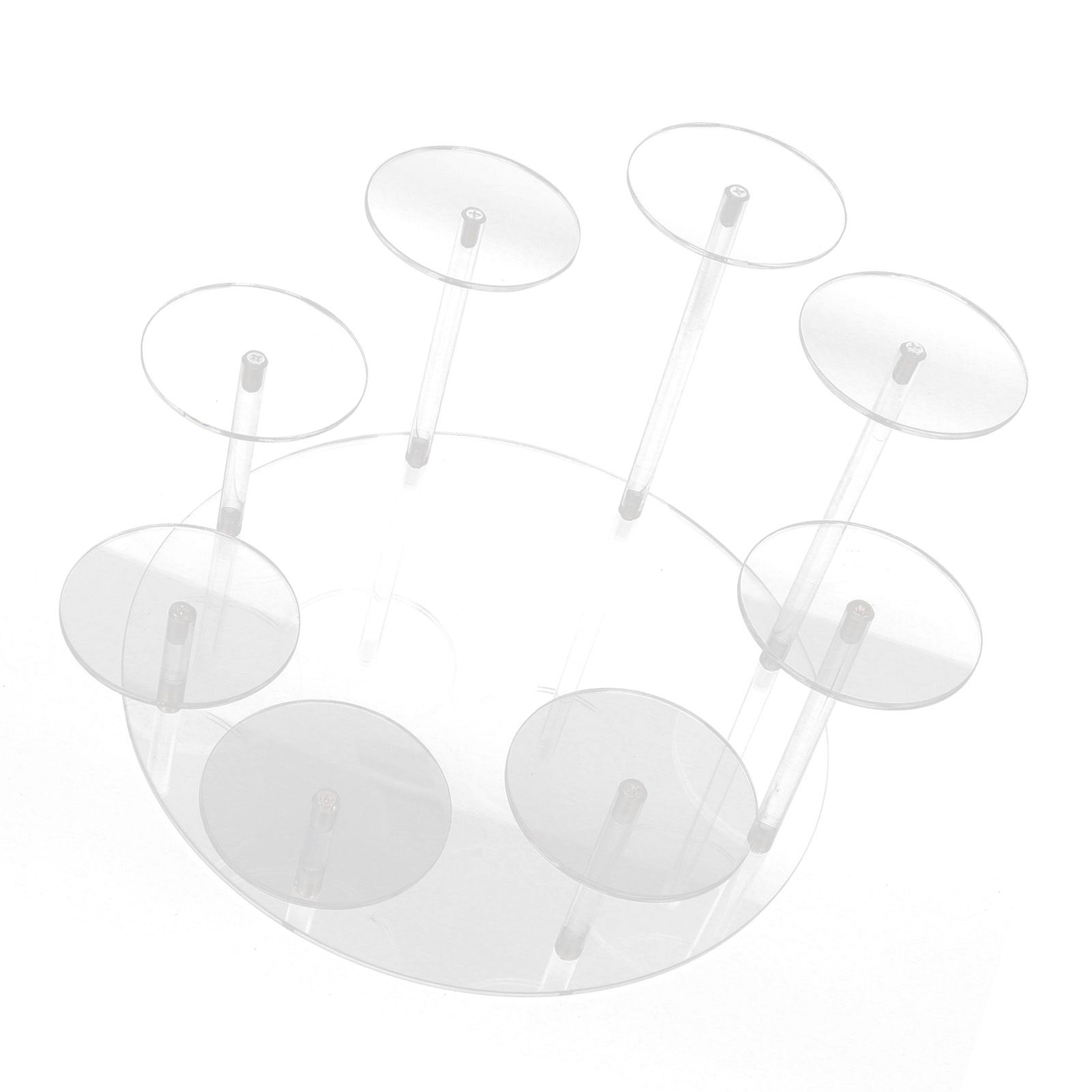 Acrylic Cupcake Stands Stable Round Anime Figure Doll Platter Display Stand for Wedding Birthday Party Transparent - Image 8