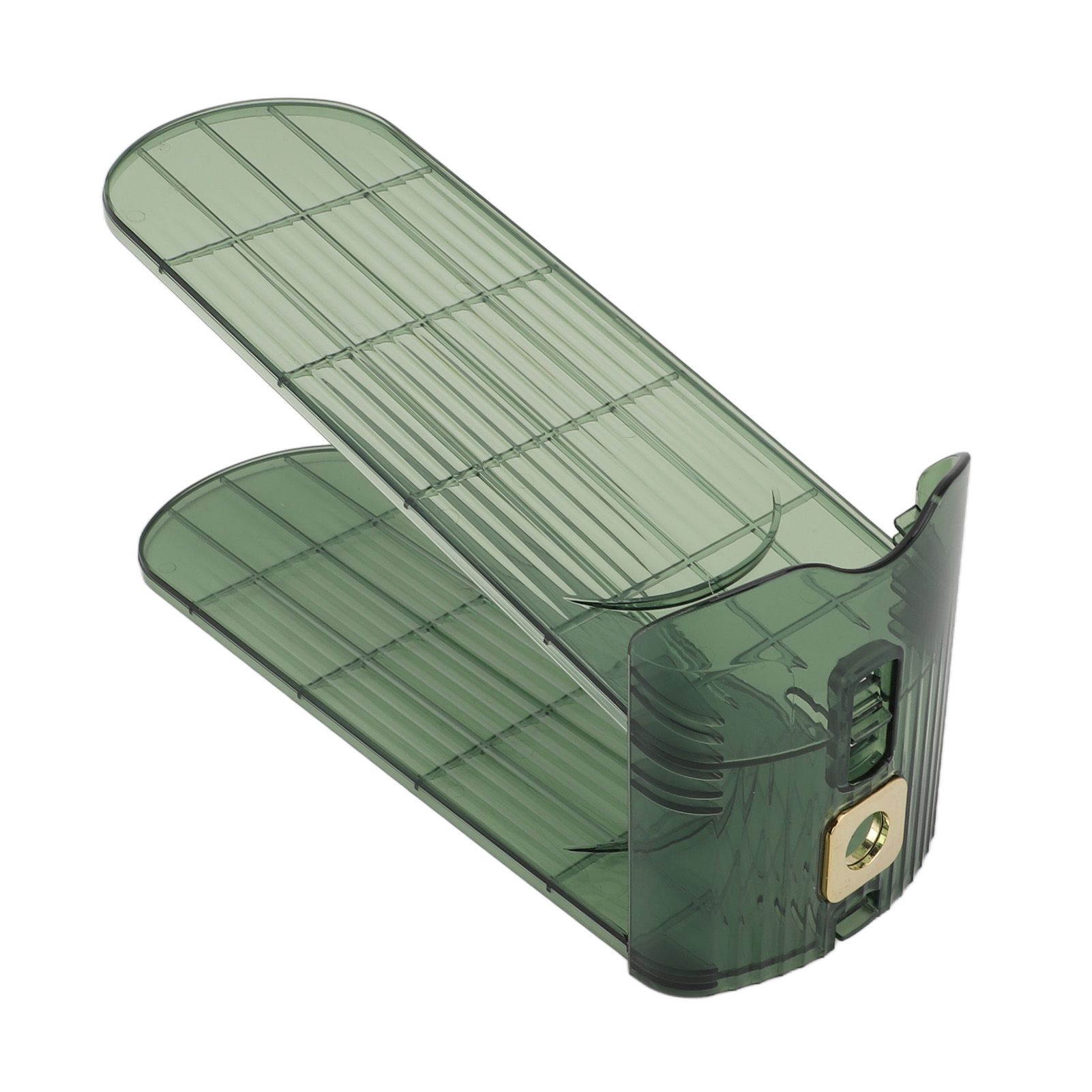 Shoe Slots Organizer Double Layer Shoe Rack Adjustable Saving Space Shoe Stack for Closet Cabinet Green - Image 2