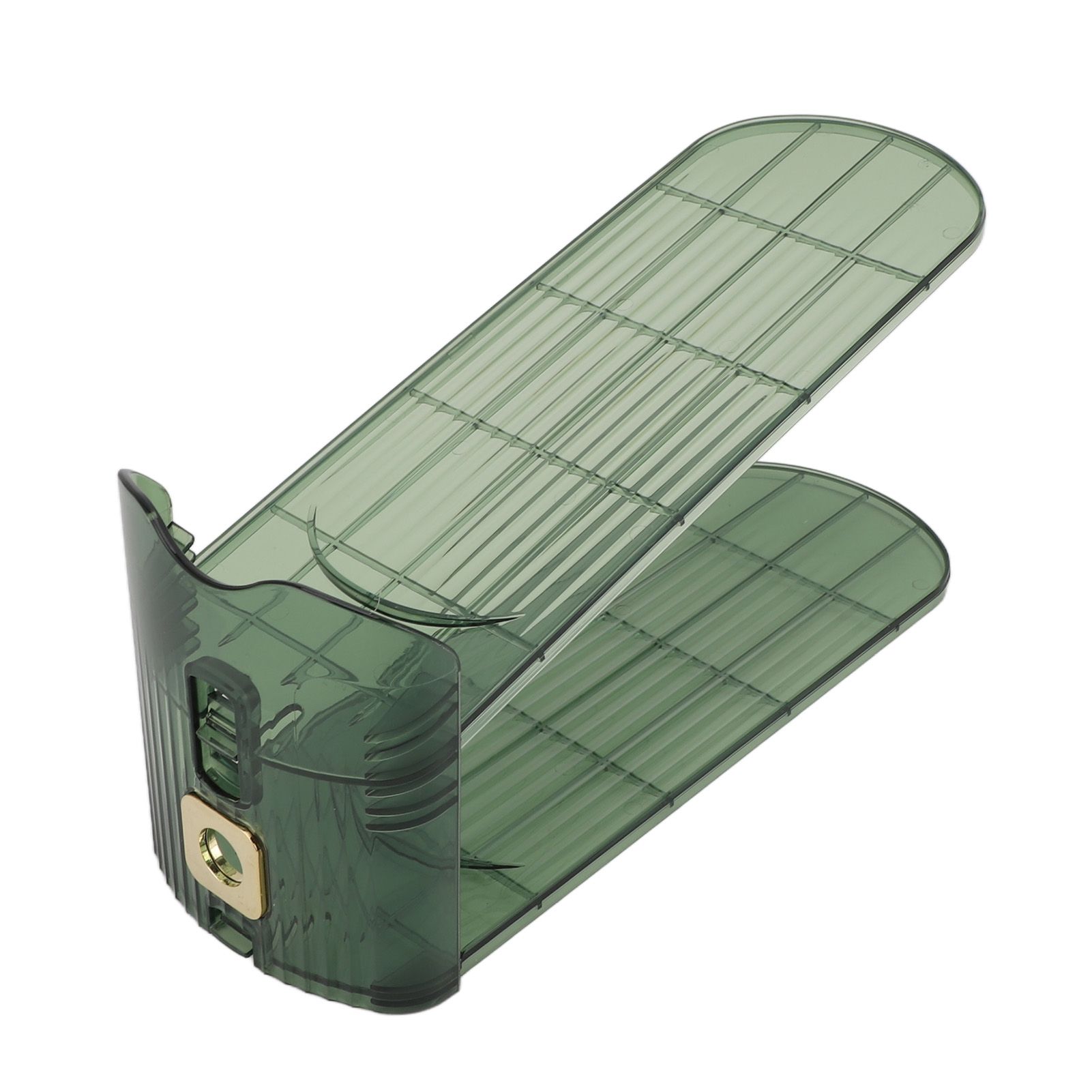 Shoe Slots Organizer Double Layer Shoe Rack Adjustable Saving Space Shoe Stack for Closet Cabinet Green - Image 3