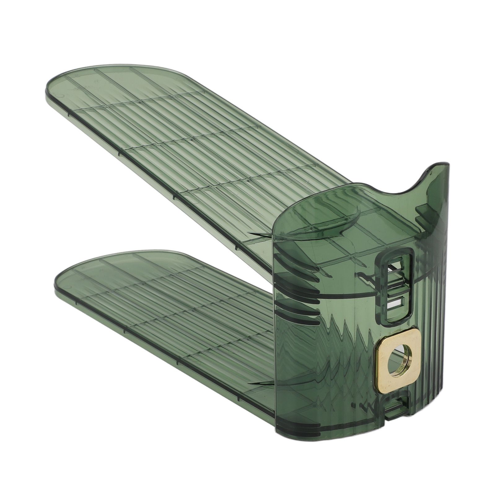 Shoe Slots Organizer Double Layer Shoe Rack Adjustable Saving Space Shoe Stack for Closet Cabinet Green - Image 4