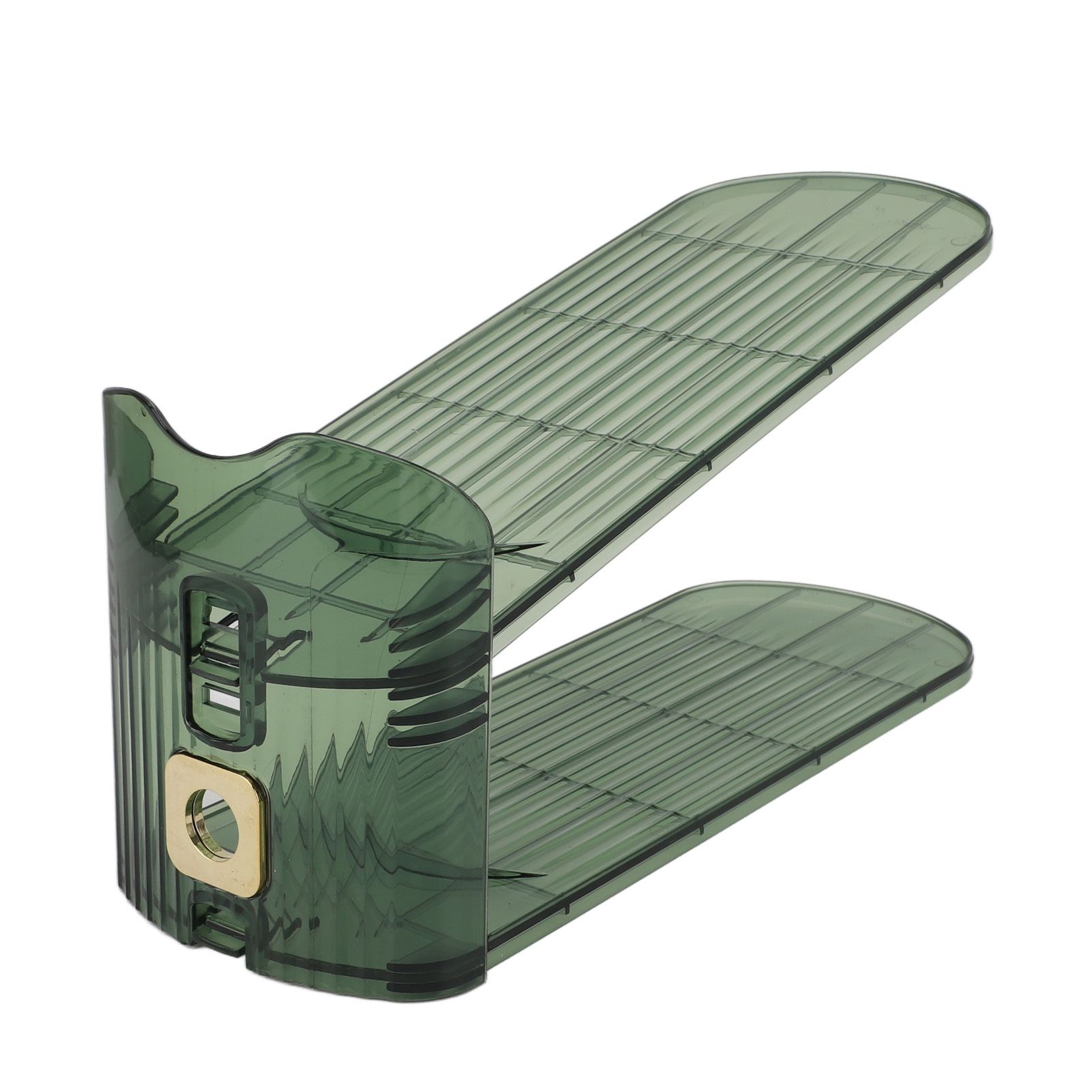Shoe Slots Organizer Double Layer Shoe Rack Adjustable Saving Space Shoe Stack for Closet Cabinet Green - Image 5