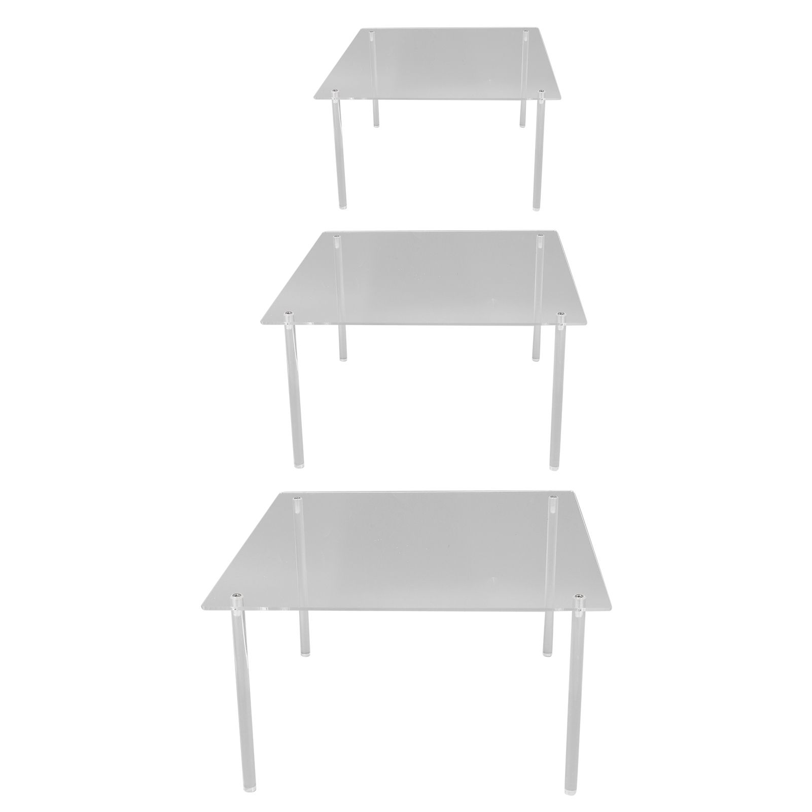 3 Set Square Clear Acrylic Cake Stand Acrylic Cupcake Stand for Cake Pizza Dessert Christmas Wedding Birthday Baby Shower Tea Party - Image 8