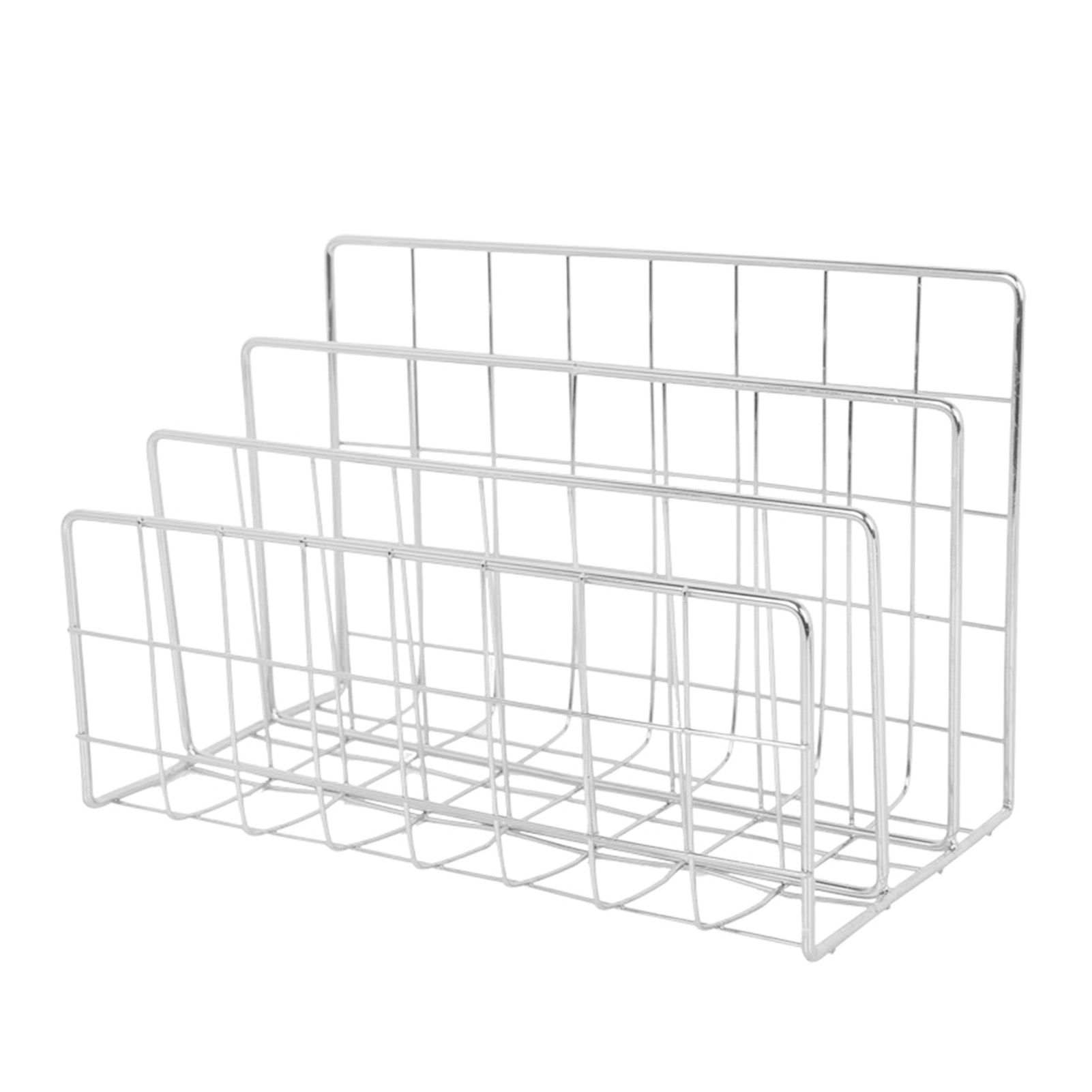 Book Sorter File Magazine Display Organizer Iron Bookend Home Decoration for Office Shelf - Image 1
