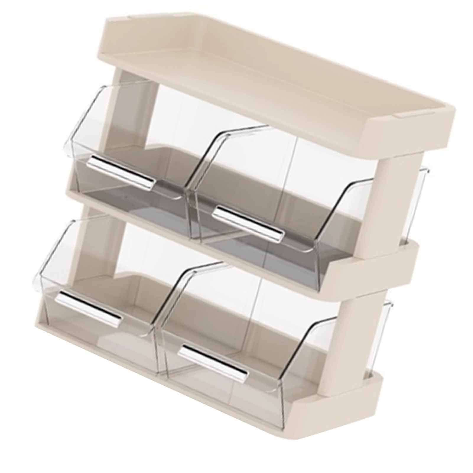 Tea Bag Organizer Office Bar Desktop Tea Bag Coffee Capsule Storage Rack Multilayer Countertop Organizer Cream White 3 Layer 30x17x29.5cm - Image 3