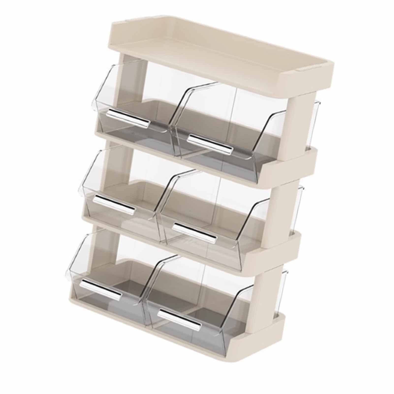 Tea Bag Organizer Office Bar Desktop Tea Bag Coffee Capsule Storage Rack Multilayer Countertop Organizer Cream White 4 Layer 30x17x42.5cm - Image 2