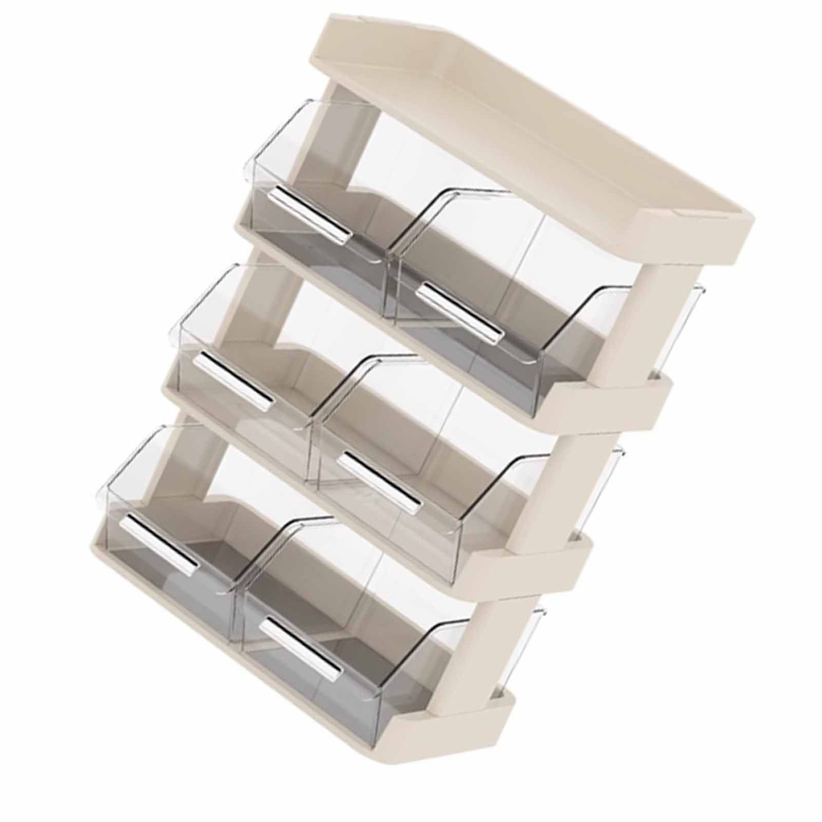 Tea Bag Organizer Office Bar Desktop Tea Bag Coffee Capsule Storage Rack Multilayer Countertop Organizer Cream White 4 Layer 30x17x42.5cm - Image 3