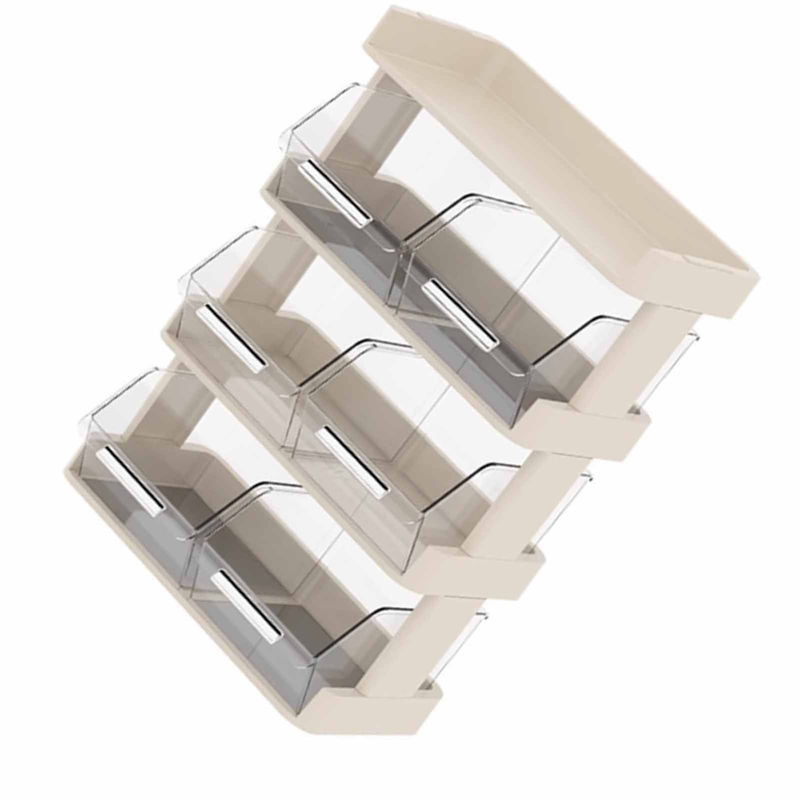 Tea Bag Organizer Office Bar Desktop Tea Bag Coffee Capsule Storage Rack Multilayer Countertop Organizer Cream White 4 Layer 30x17x42.5cm - Image 4