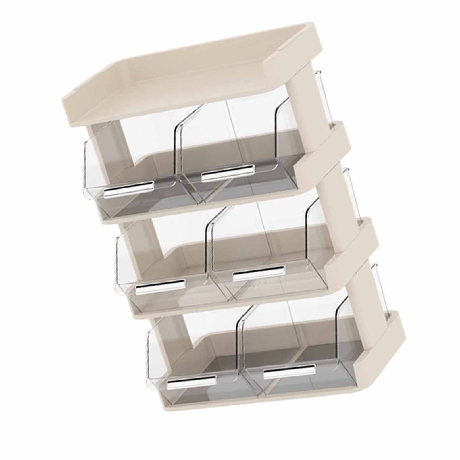 Tea Bag Organizer Office Bar Desktop Tea Bag Coffee Capsule Storage Rack Multilayer Countertop Organizer Cream White 4 Layer 30x17x42.5cm - Image 5