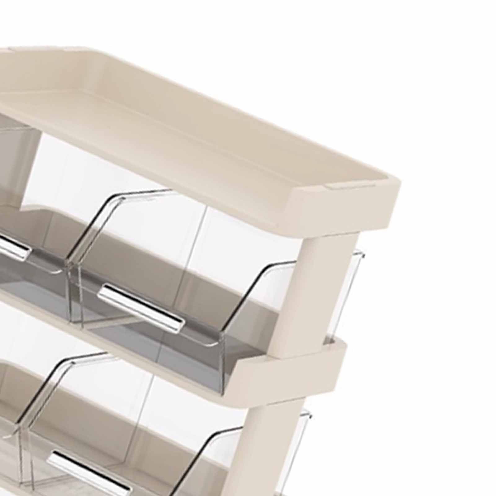 Tea Bag Organizer Office Bar Desktop Tea Bag Coffee Capsule Storage Rack Multilayer Countertop Organizer Cream White 4 Layer 30x17x42.5cm - Image 7