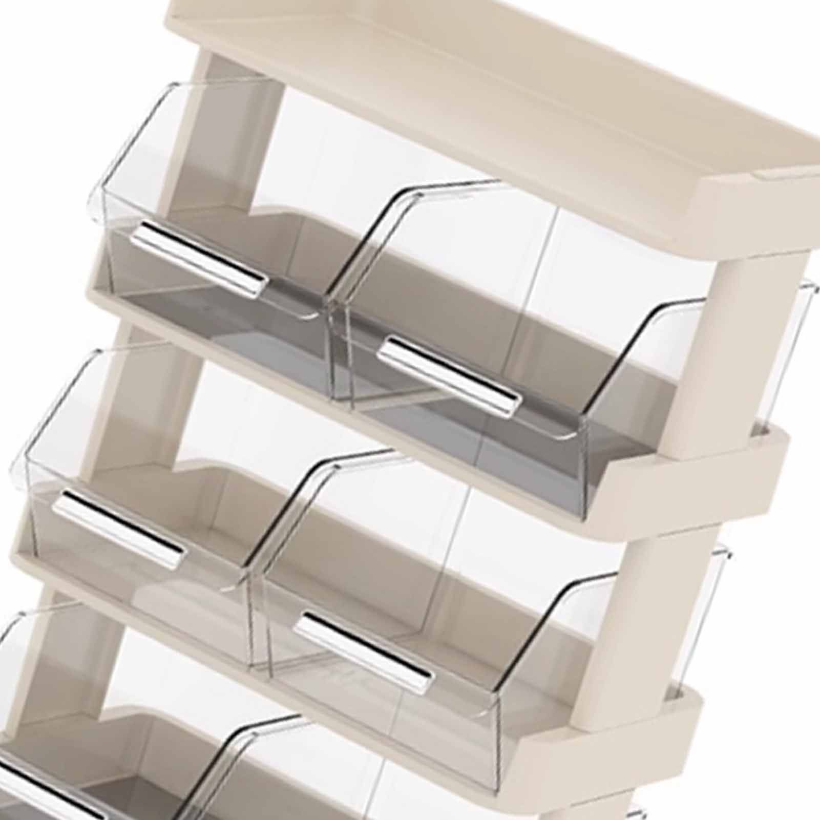 Tea Bag Organizer Office Bar Desktop Tea Bag Coffee Capsule Storage Rack Multilayer Countertop Organizer Cream White 4 Layer 30x17x42.5cm - Image 8