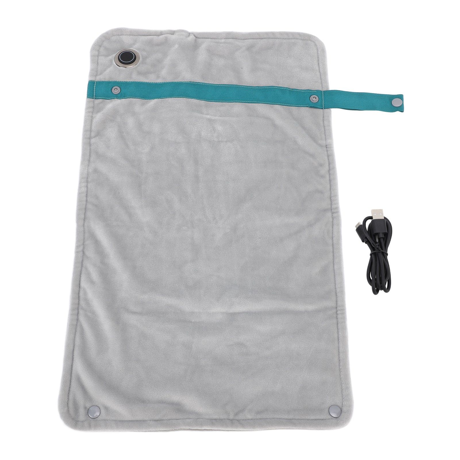 USB Heated Blanket with Temperature Control Mutipurpose Electric Heated Throw Warm Cozy Knee Heating Blanket Home Office Silver - Image 1