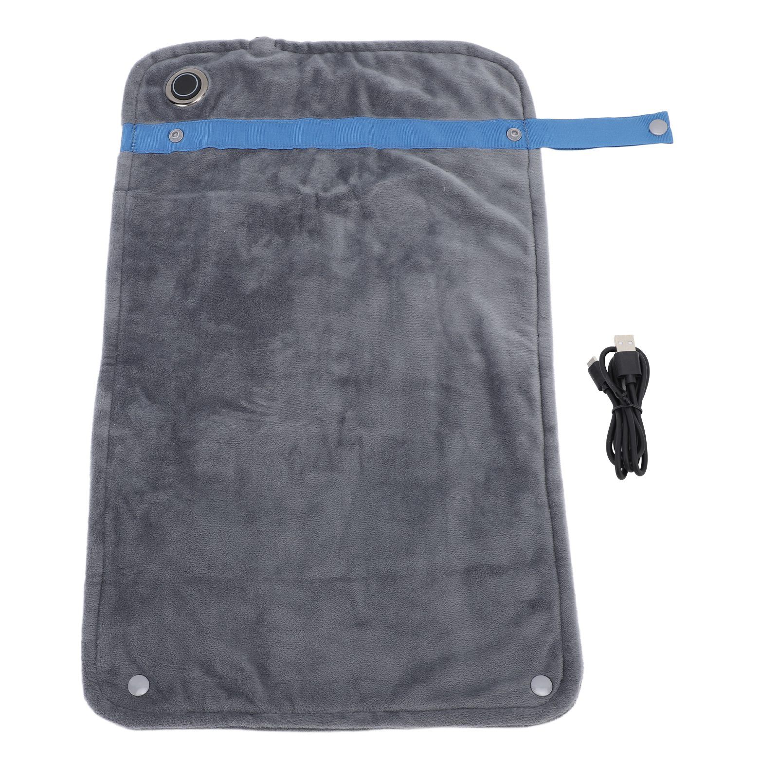USB Heated Blanket with Temperature Control Mutipurpose Electric Heated Throw Warm Cozy Knee Heating Blanket Home Office Dark Gray - Image 1