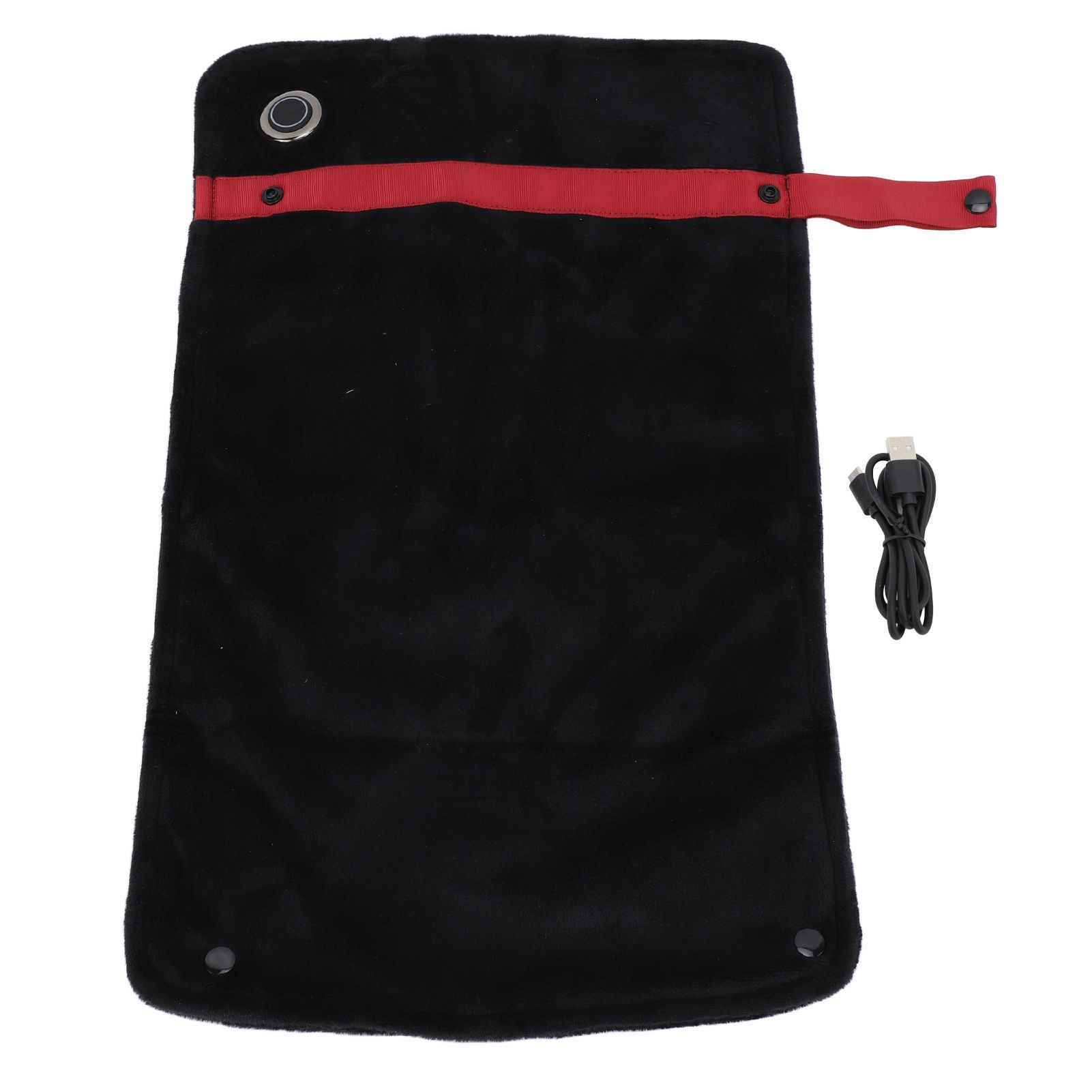 USB Heated Blanket with Temperature Control Mutipurpose Electric Heated Throw Warm Cozy Knee Heating Blanket Home Office Black - Image 1