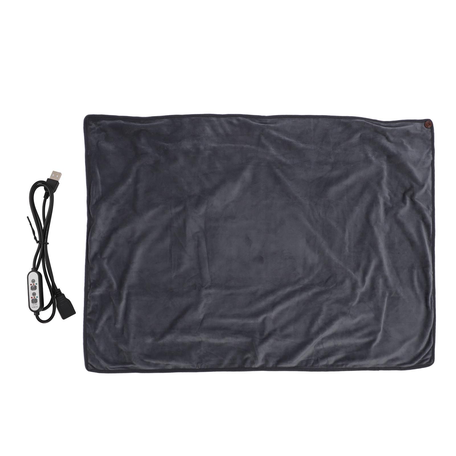 Heating Blanket Multifunctional Adjustable Temperature Control USB Electric Heated Blanket Grey - Image 1
