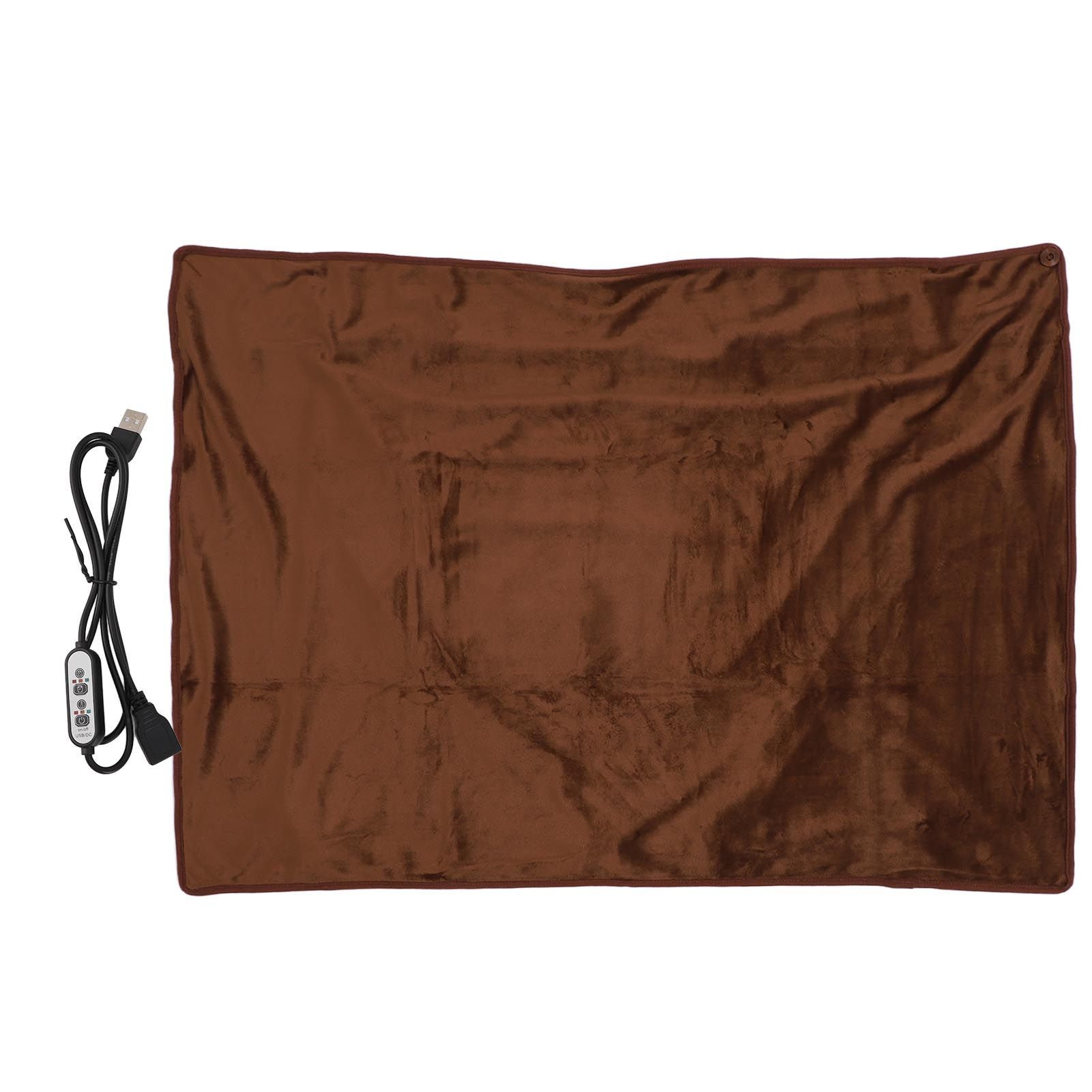Heating Blanket Multifunctional Adjustable Temperature Control USB Electric Heated Blanket Coffee Color - Image 1