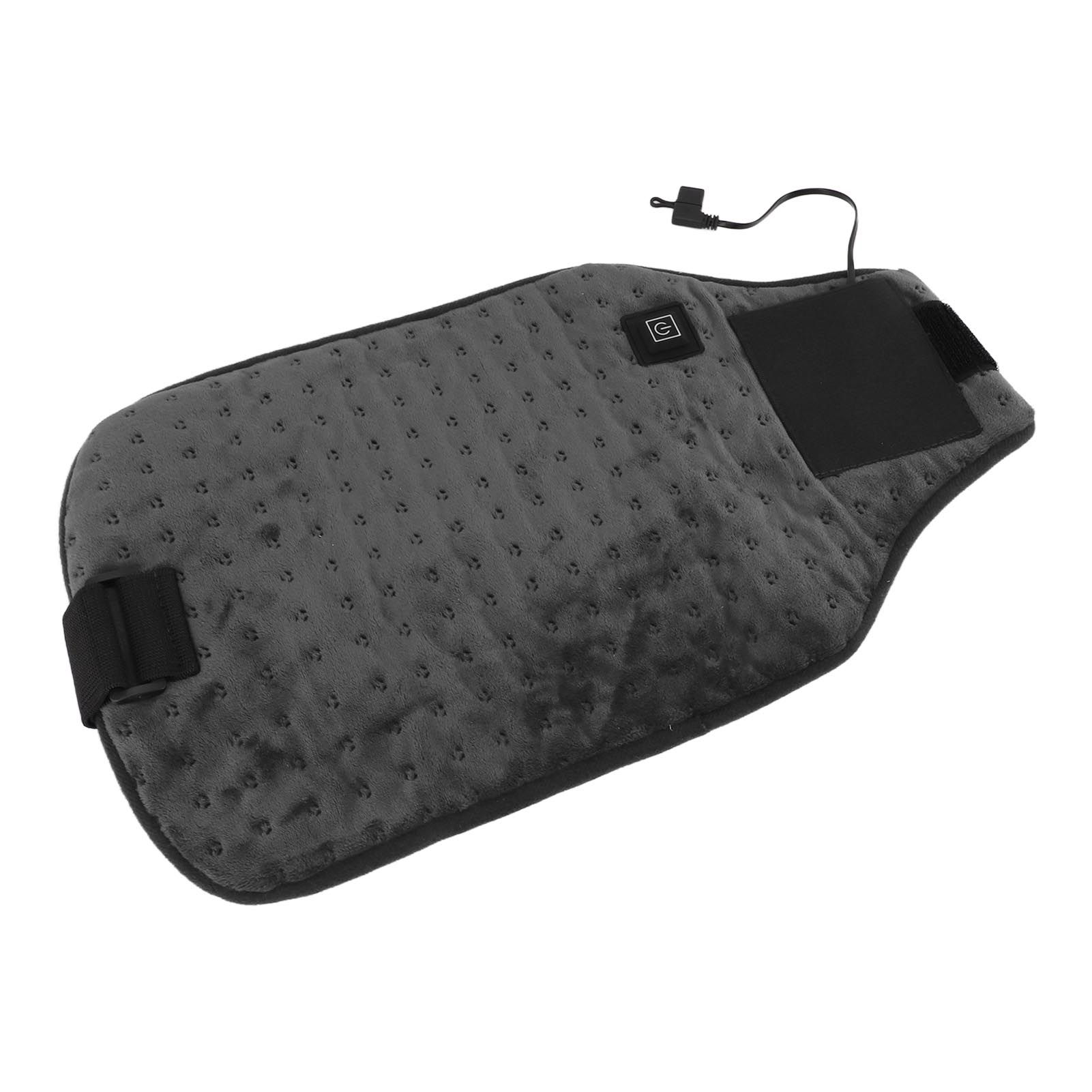 USB Powered Heated Waist Wrap Adjustable Temperature Fast Heating USB Heating Waist Wrap Heating Pad for Waist Neck Knee Dark Gray - Image 4