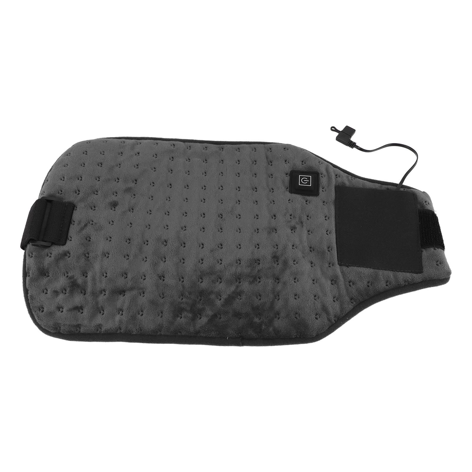 USB Powered Heated Waist Wrap Adjustable Temperature Fast Heating USB Heating Waist Wrap Heating Pad for Waist Neck Knee Dark Gray - Image 6