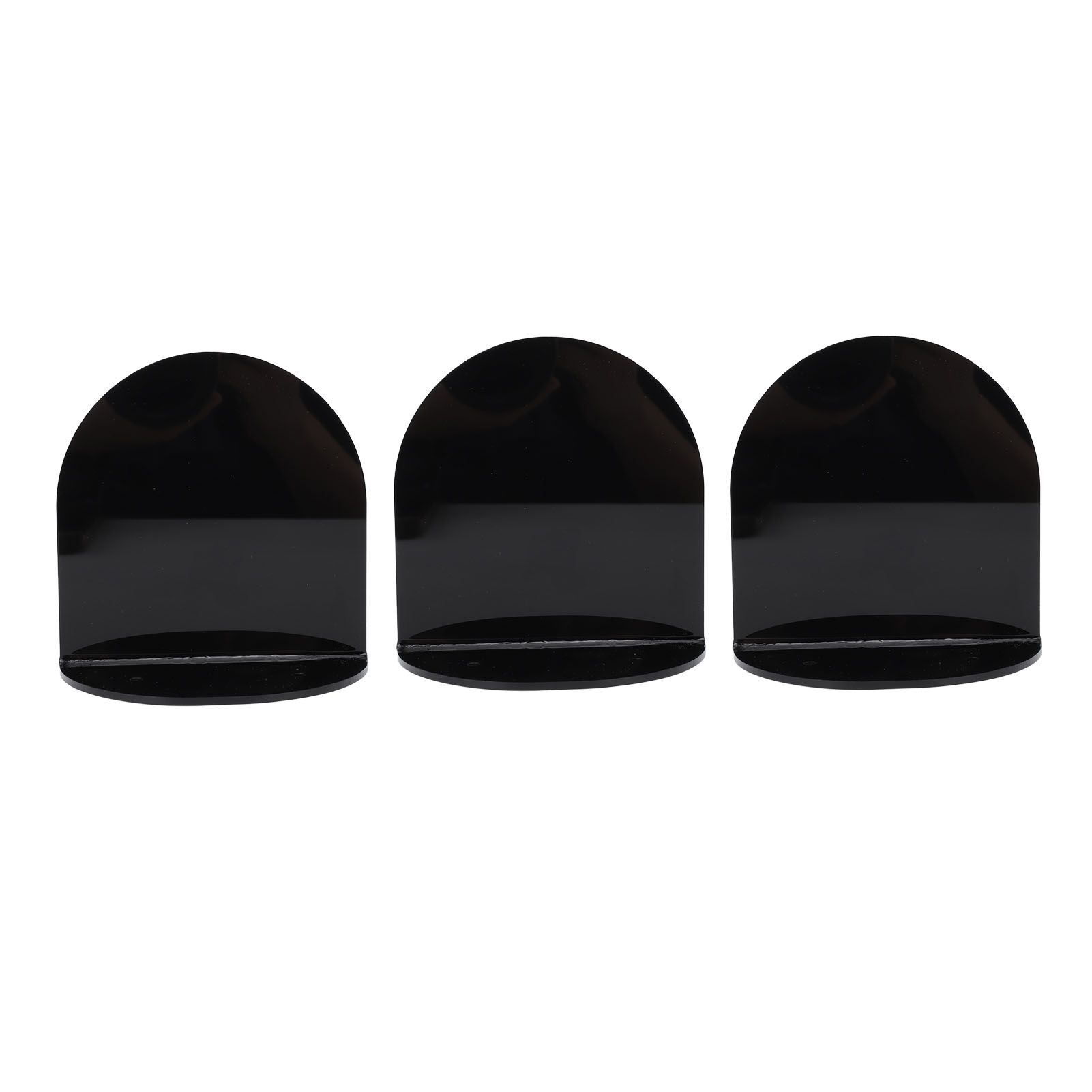 3pcs Wall Speaker Floating Shelves Acrylic Waterproof Wall Mounted Speaker Display Stand for Baby Camera Small Alarm Clock Black - Image 2