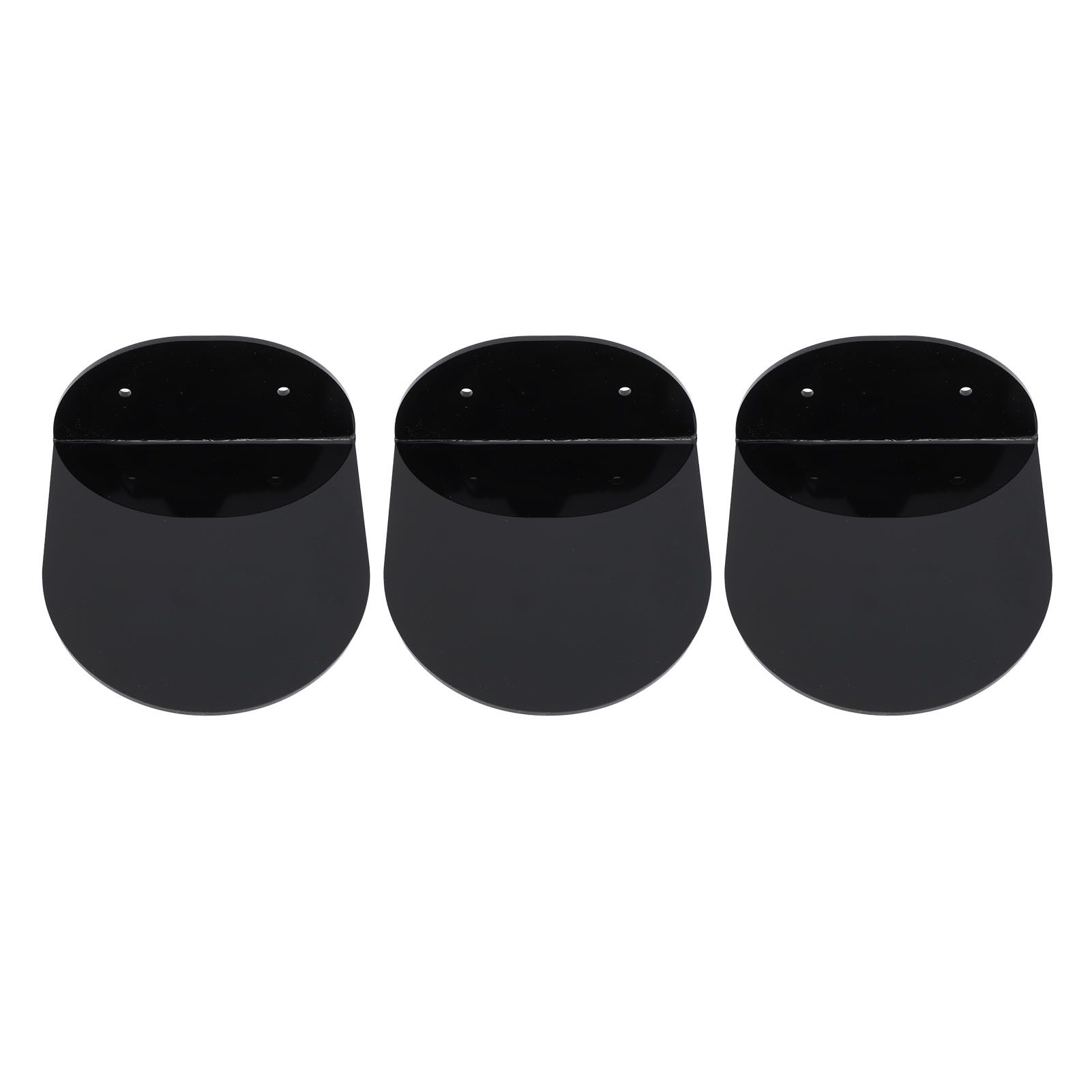 3pcs Wall Speaker Floating Shelves Acrylic Waterproof Wall Mounted Speaker Display Stand for Baby Camera Small Alarm Clock Black - Image 5