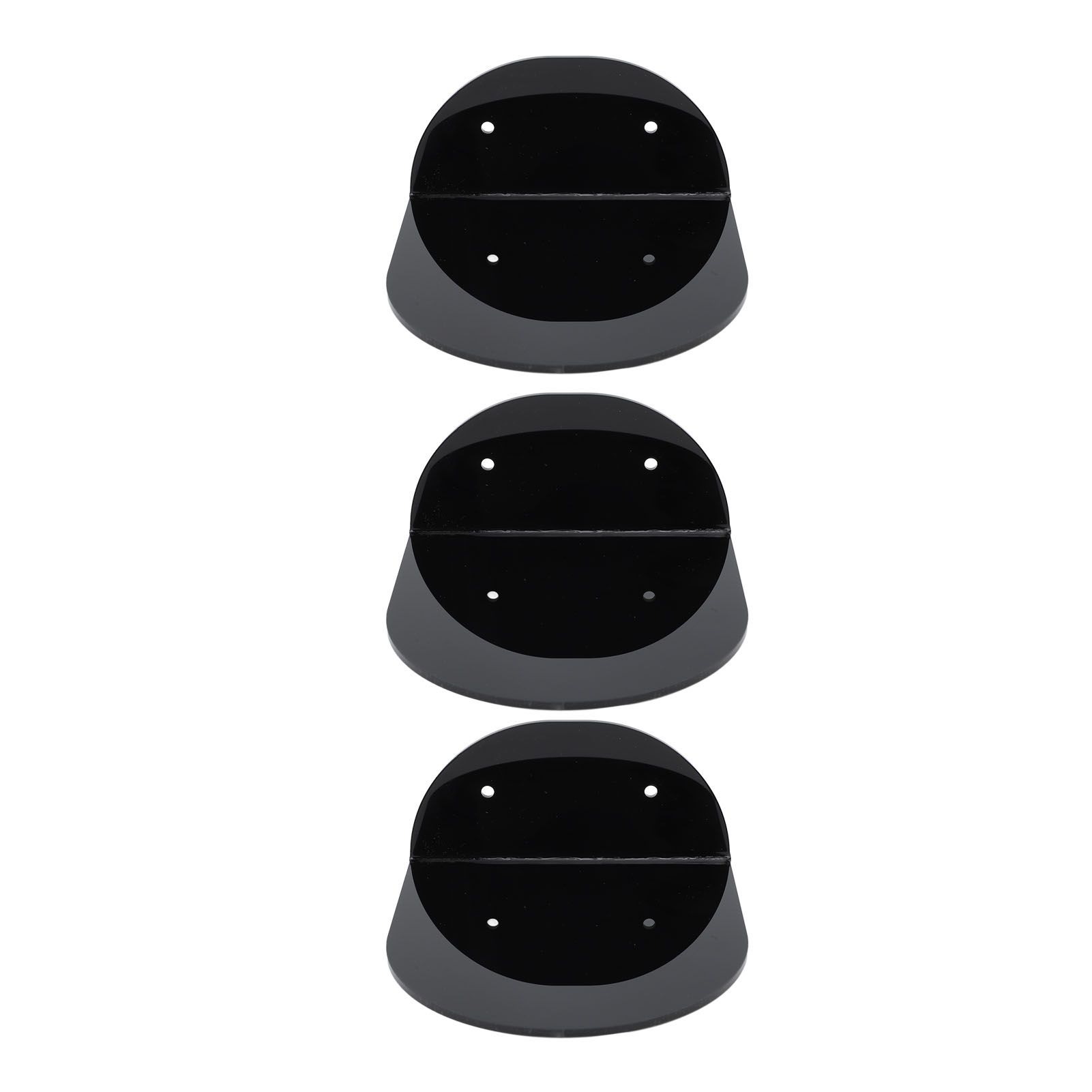 3pcs Wall Speaker Floating Shelves Acrylic Waterproof Wall Mounted Speaker Display Stand for Baby Camera Small Alarm Clock Black - Image 8