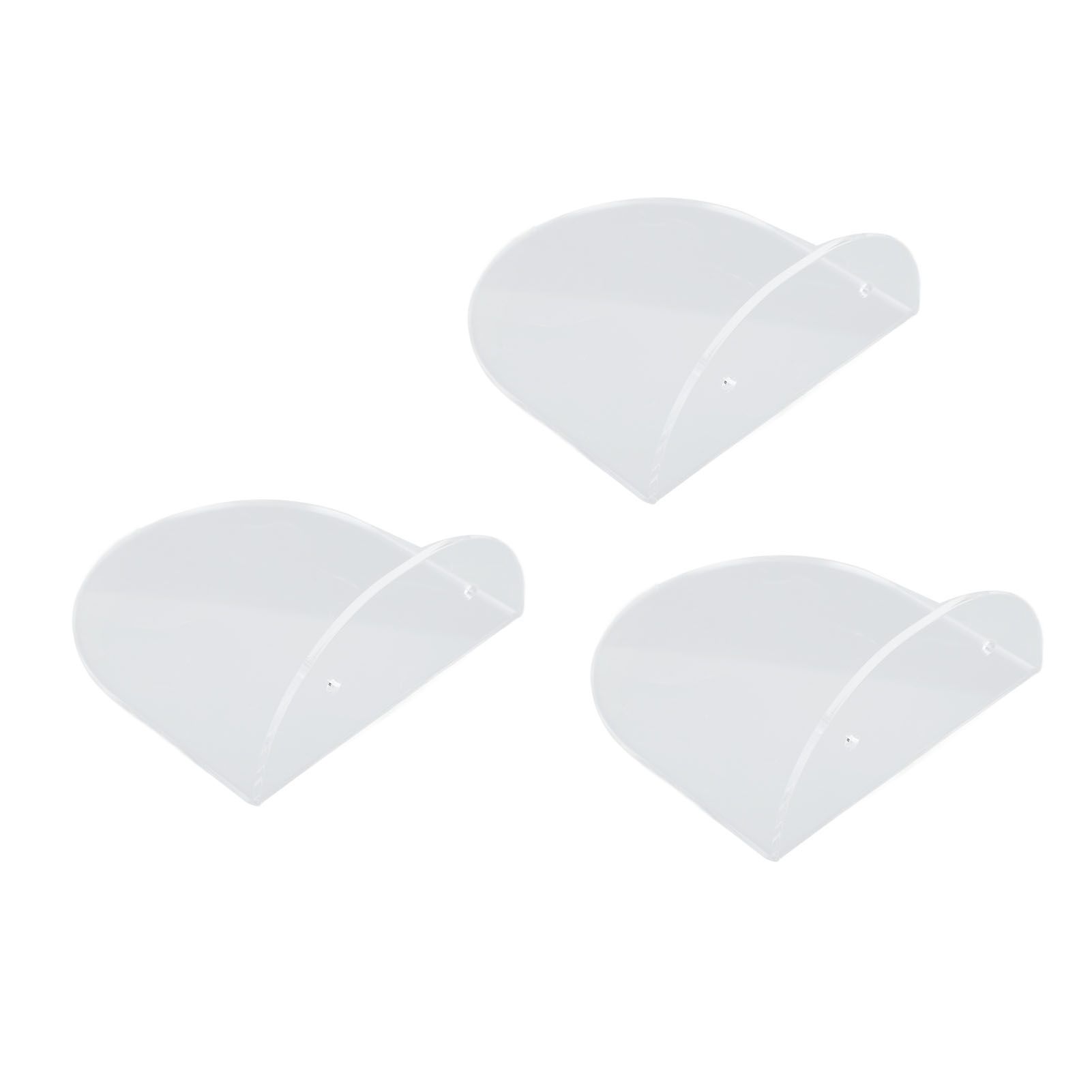 3pcs Wall Speaker Floating Shelves Acrylic Waterproof Wall Mounted Speaker Display Stand for Baby Camera Small Alarm Clock Transparent - Image 5