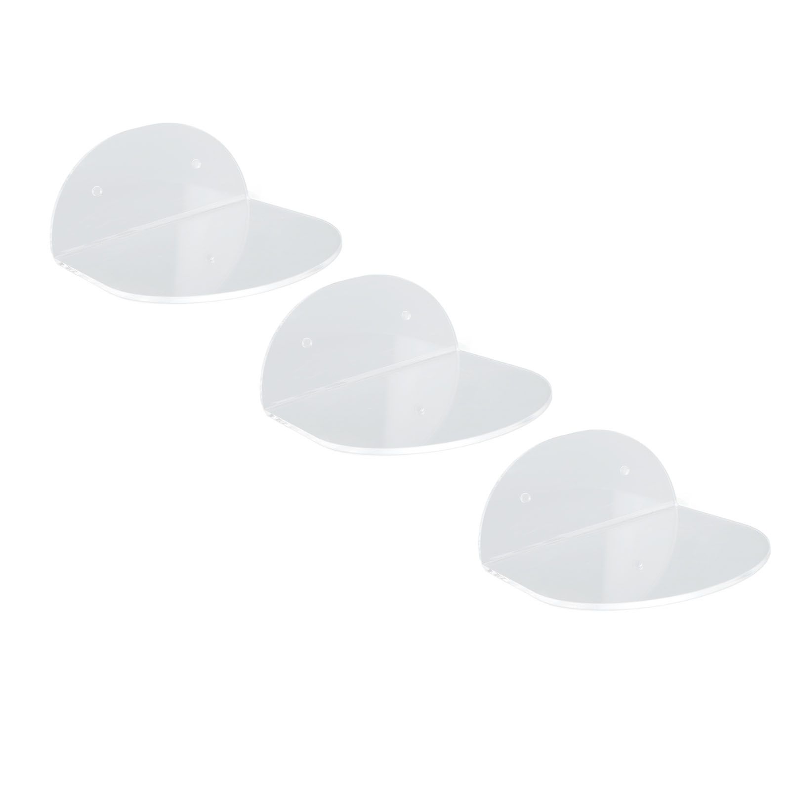 3pcs Wall Speaker Floating Shelves Acrylic Waterproof Wall Mounted Speaker Display Stand for Baby Camera Small Alarm Clock Transparent - Image 7