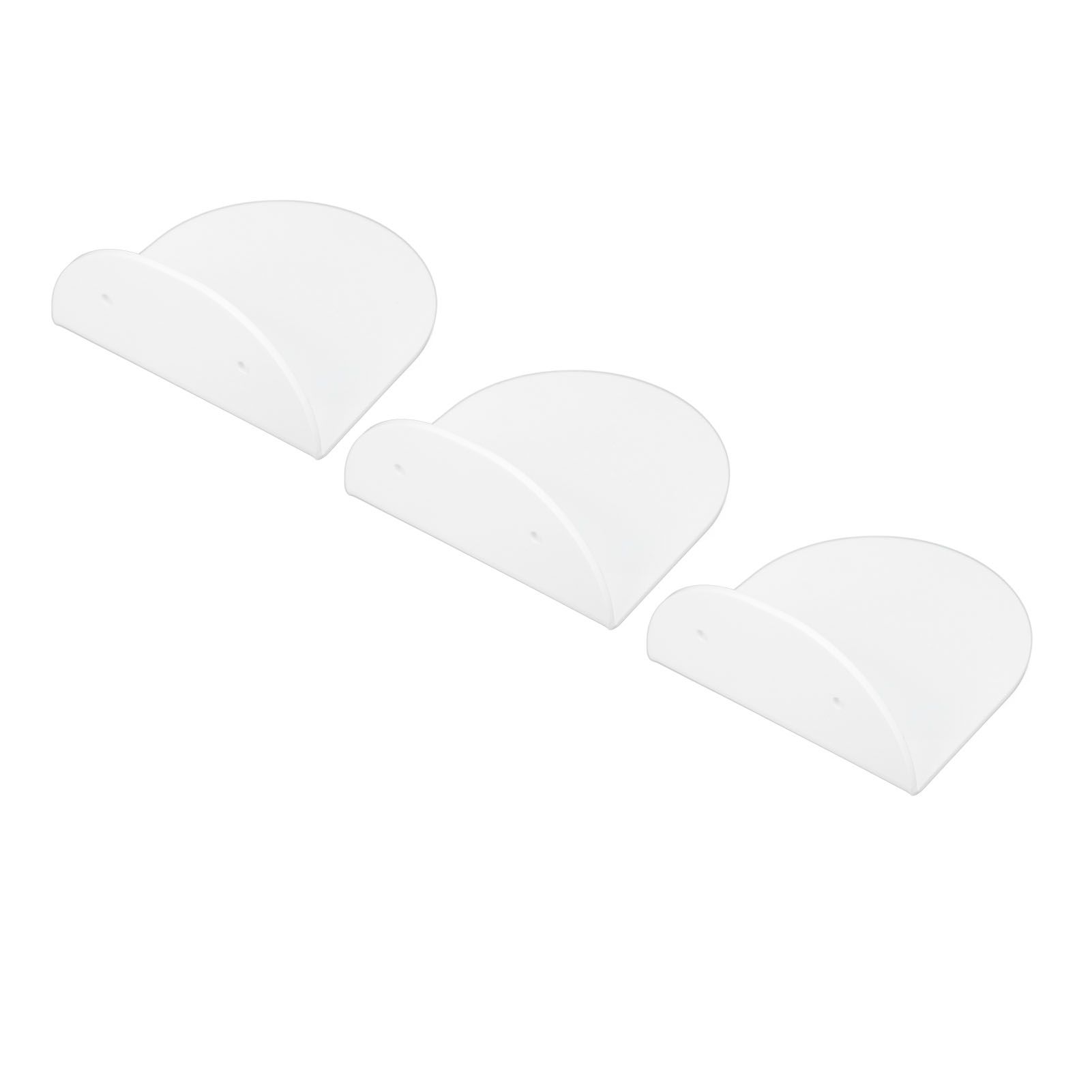 3pcs Wall Speaker Floating Shelves Acrylic Waterproof Wall Mounted Speaker Display Stand for Baby Camera Small Alarm Clock White - Image 3