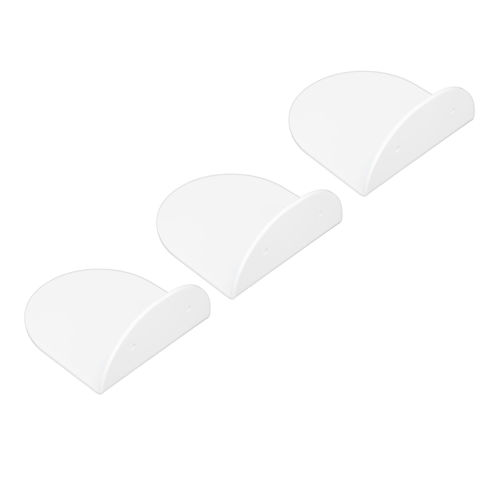 3pcs Wall Speaker Floating Shelves Acrylic Waterproof Wall Mounted Speaker Display Stand for Baby Camera Small Alarm Clock White - Image 4