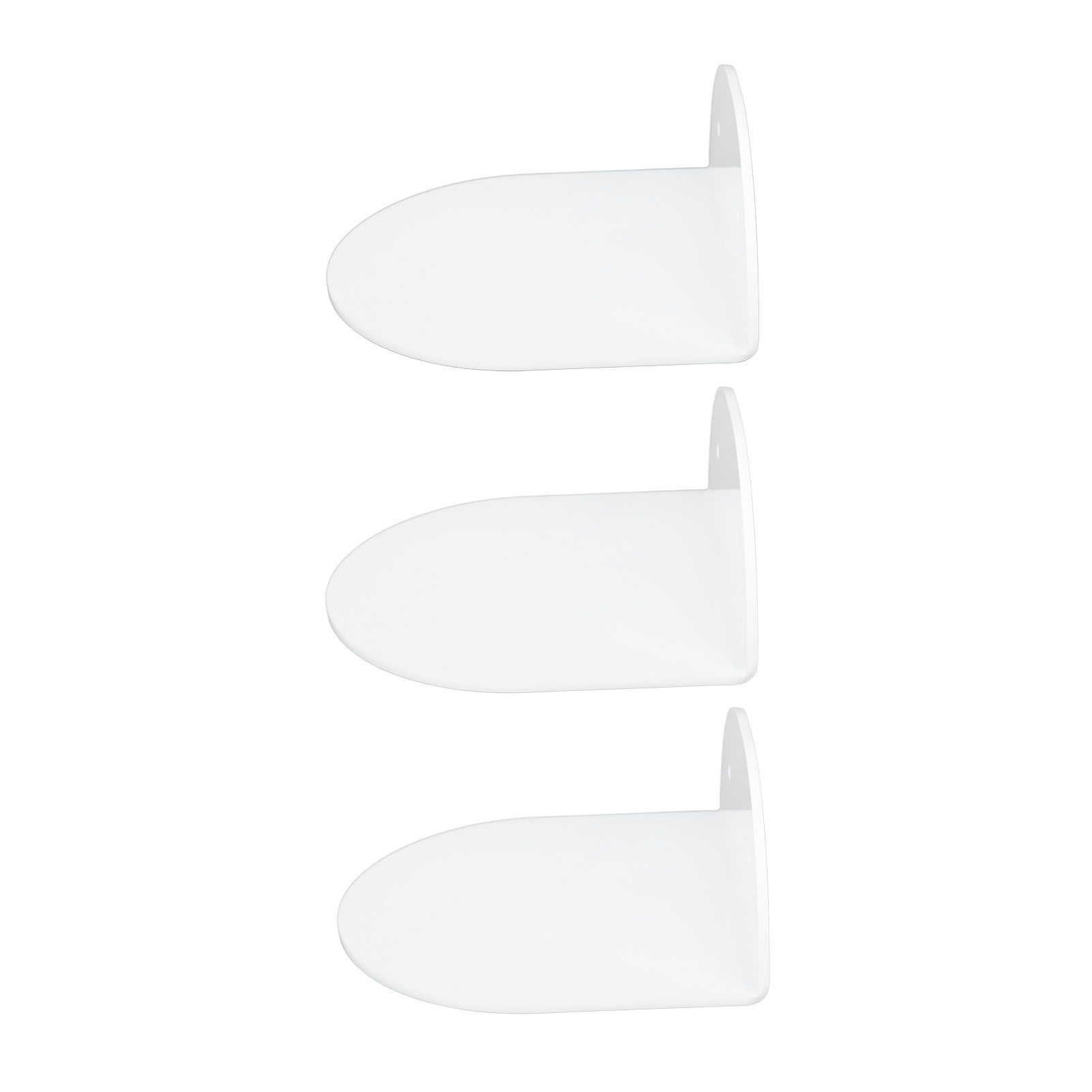 3pcs Wall Speaker Floating Shelves Acrylic Waterproof Wall Mounted Speaker Display Stand for Baby Camera Small Alarm Clock White - Image 5