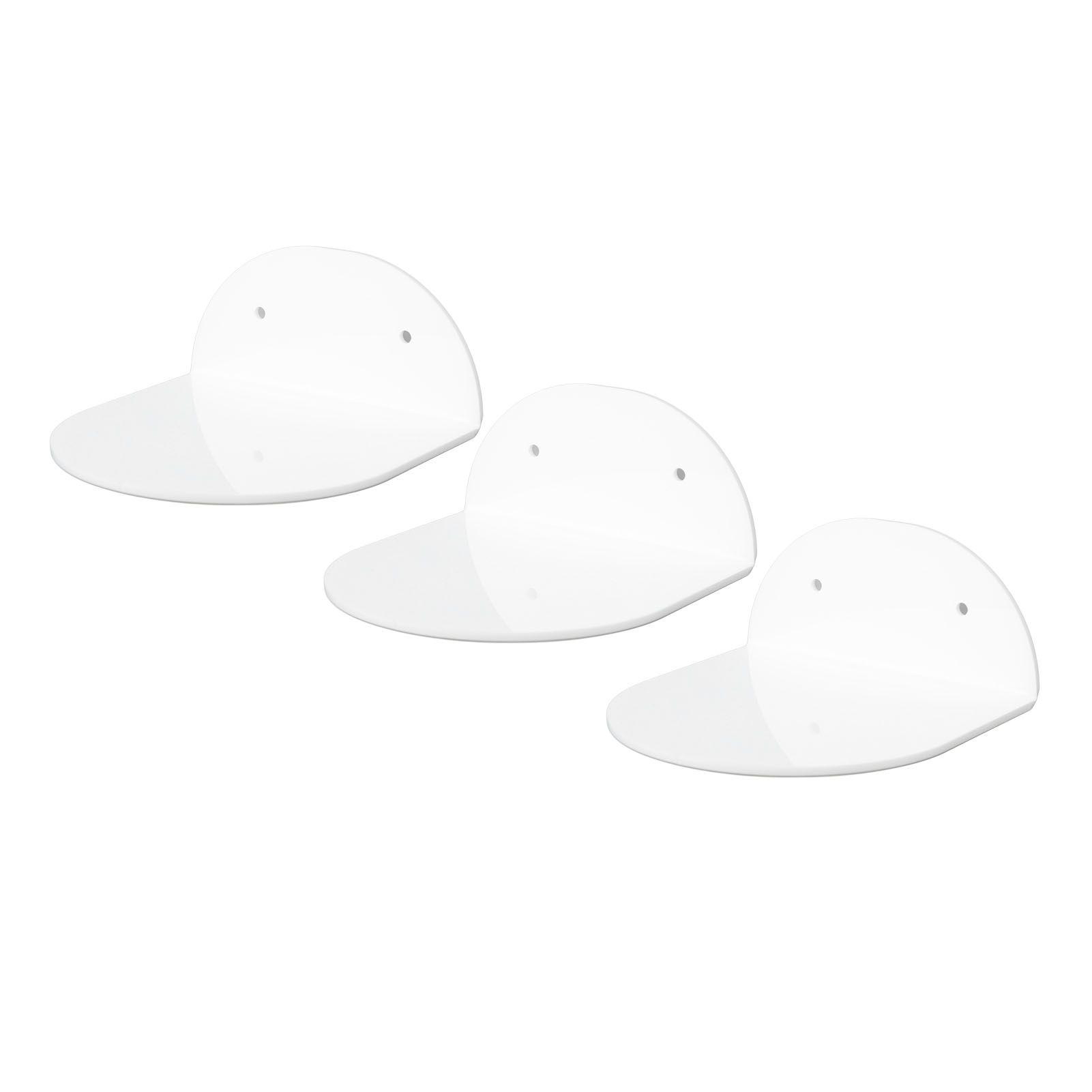 3pcs Wall Speaker Floating Shelves Acrylic Waterproof Wall Mounted Speaker Display Stand for Baby Camera Small Alarm Clock White - Image 6