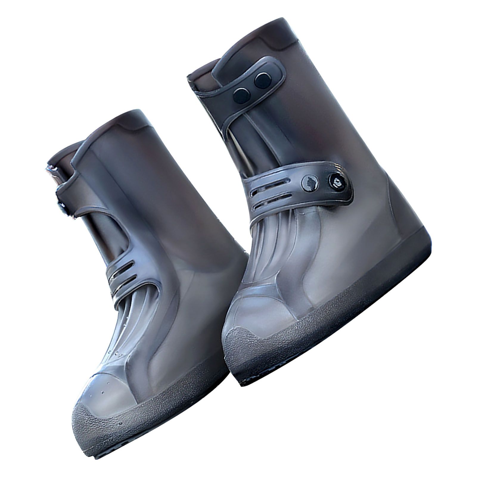 Waterproof Rain Boots Cover Silicone Comfortable Prevent Slip Thickened Outdoor Rain Shoe Covers for Men Women Fishing Hunting Tawny, Middle Tube Size 40‑42 - Image 2