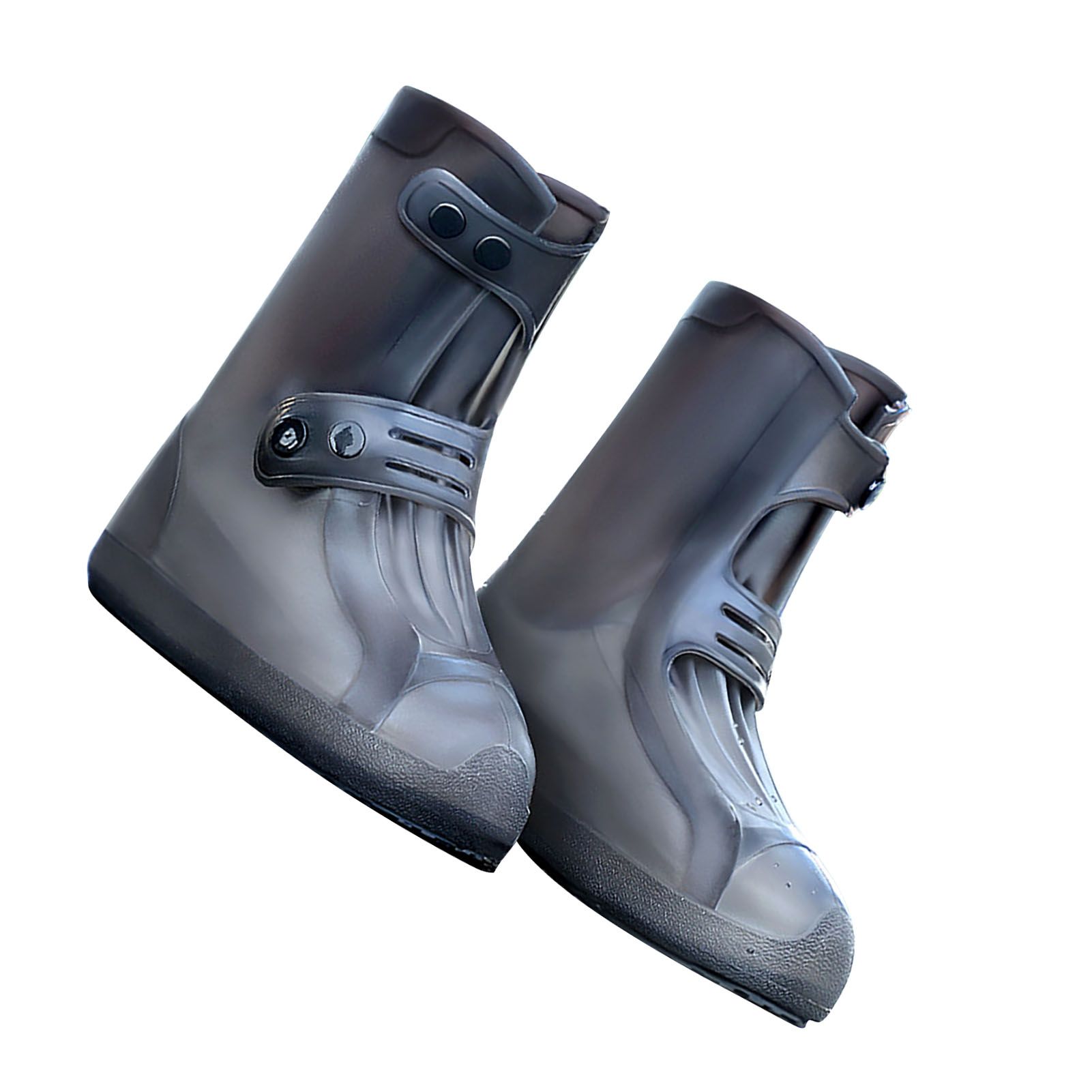 Waterproof Rain Boots Cover Silicone Comfortable Prevent Slip Thickened Outdoor Rain Shoe Covers for Men Women Fishing Hunting Tawny, Middle Tube Size 40‑42 - Image 3