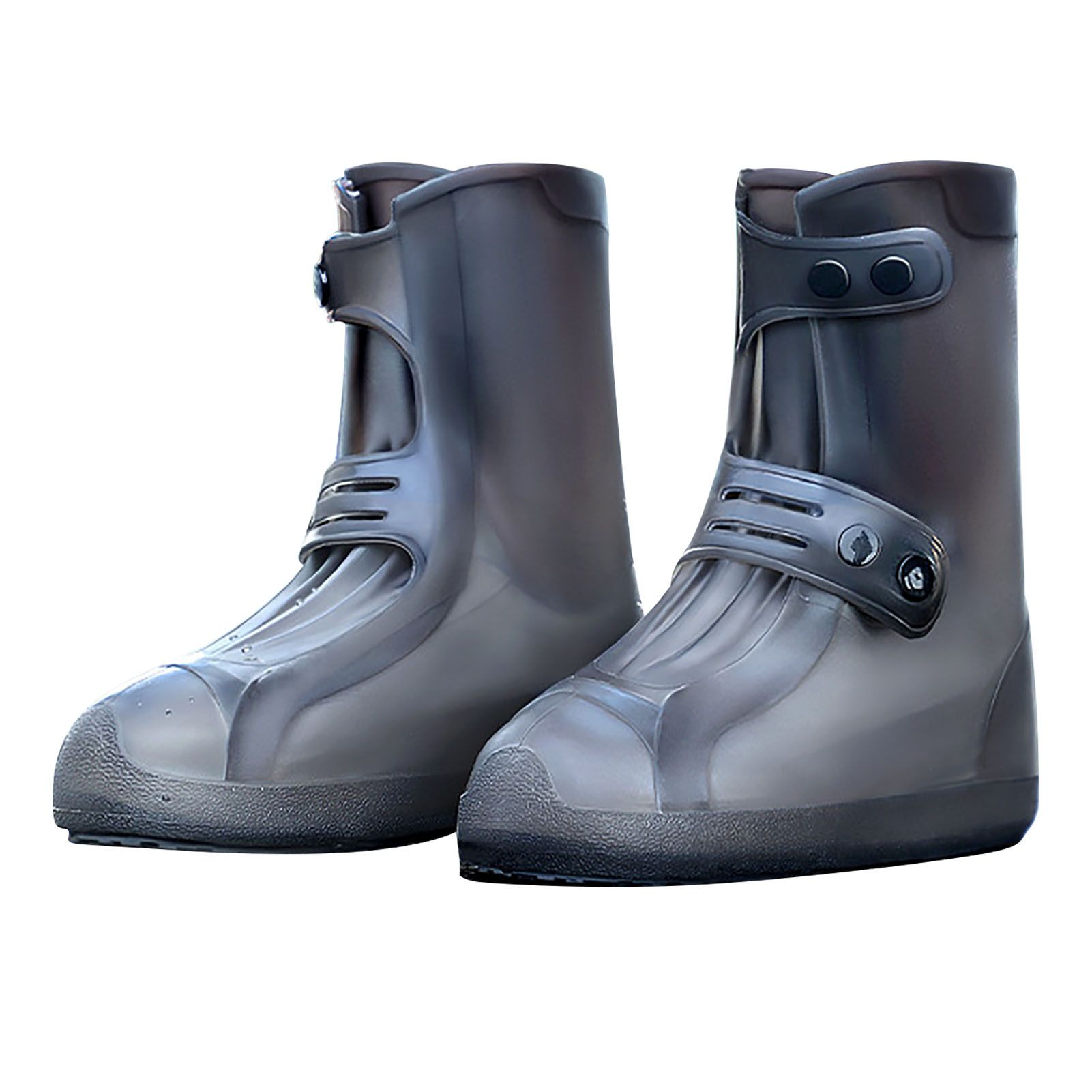 Waterproof Rain Boots Cover Silicone Comfortable Prevent Slip Thickened Outdoor Rain Shoe Covers for Men Women Fishing Hunting Tawny, Middle Tube Size 43‑45 - Image 1