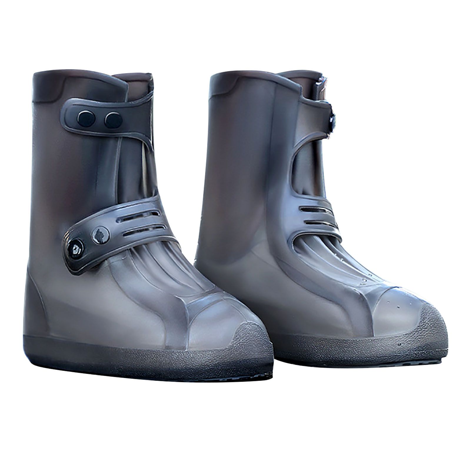 Waterproof Rain Boots Cover Silicone Comfortable Prevent Slip Thickened Outdoor Rain Shoe Covers for Men Women Fishing Hunting Tawny, Middle Tube Size 43‑45 - Image 4