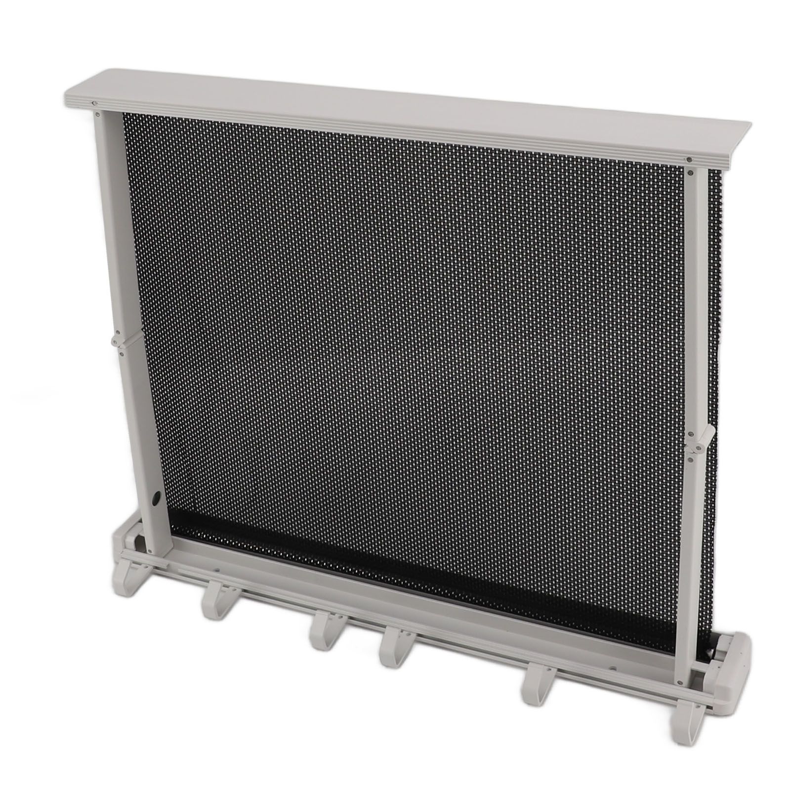 Retractable Clothes Drying Rack with Template Wall Mount Mesh Breathable Platform Aluminium Laundry Drying Rack for Patio Bathroom White - Image 6