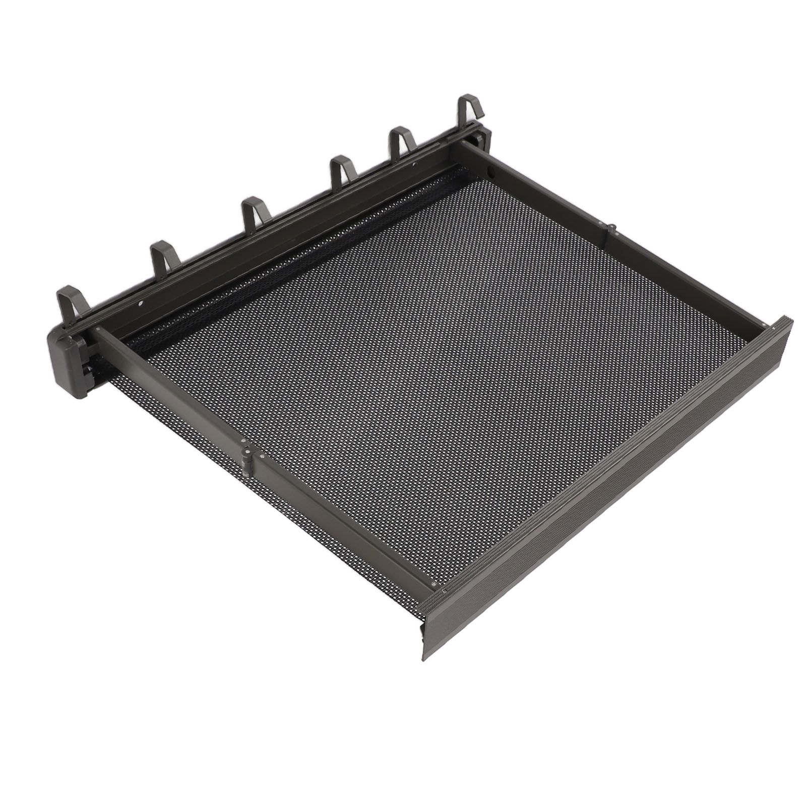 Retractable Clothes Drying Rack with Template Wall Mount Mesh Breathable Platform Aluminium Laundry Drying Rack for Patio Bathroom Grey - Image 4