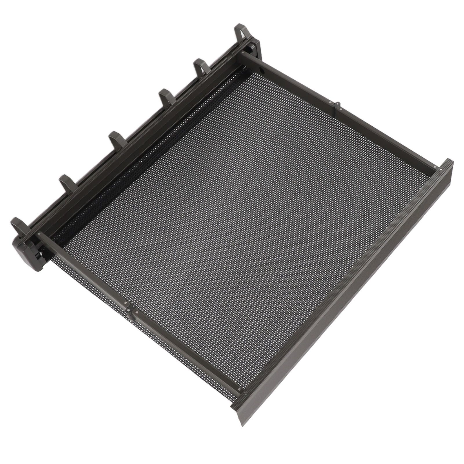 Retractable Clothes Drying Rack with Template Wall Mount Mesh Breathable Platform Aluminium Laundry Drying Rack for Patio Bathroom Grey - Image 5