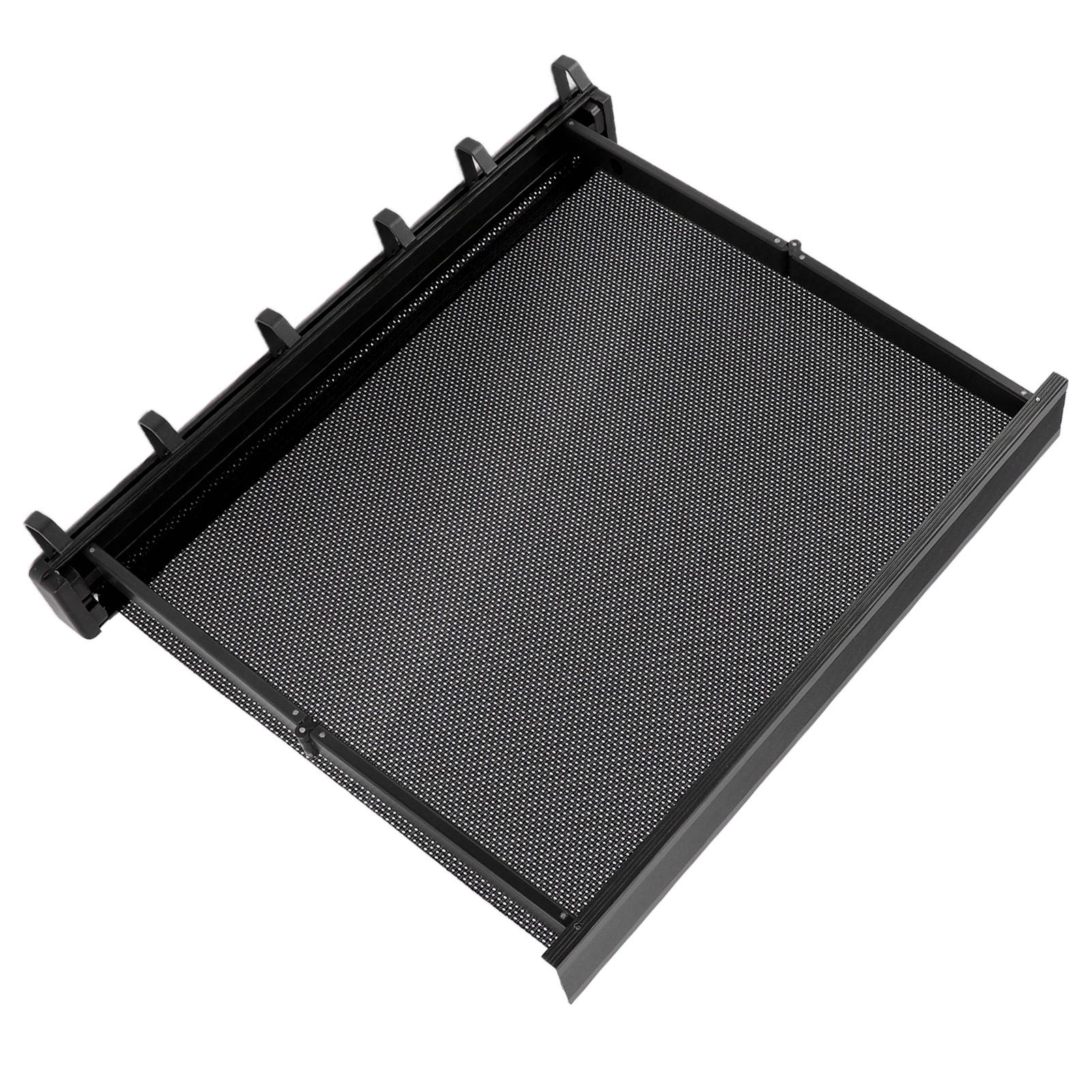 Retractable Clothes Drying Rack with Template Wall Mount Mesh Breathable Platform Aluminium Laundry Drying Rack for Patio Bathroom Black - Image 5