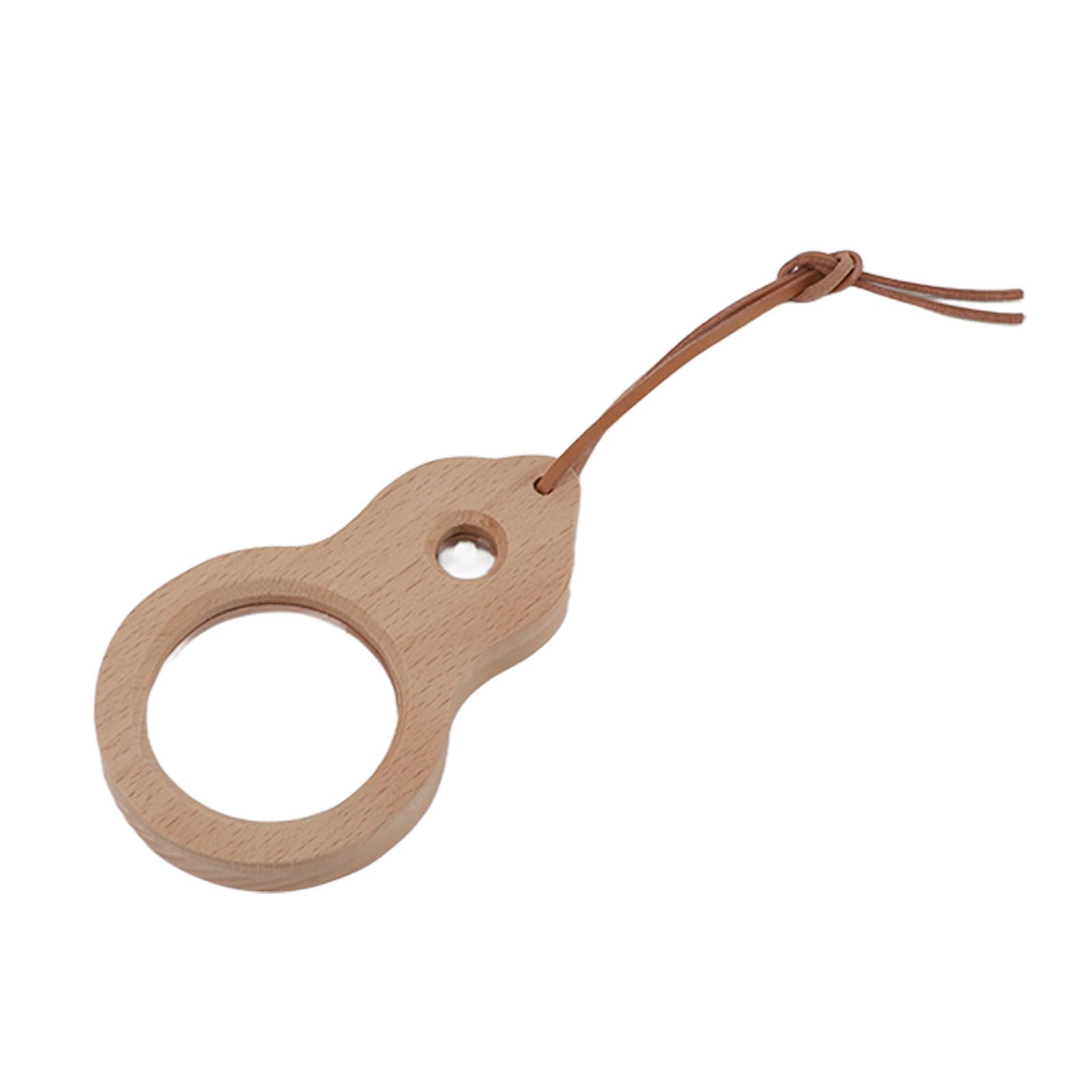 Wood Magnifying Glass Small Portable Smoothing Sturdy Multi Purpose Wooden Magnifier for Book Reading Study Home - Image 1
