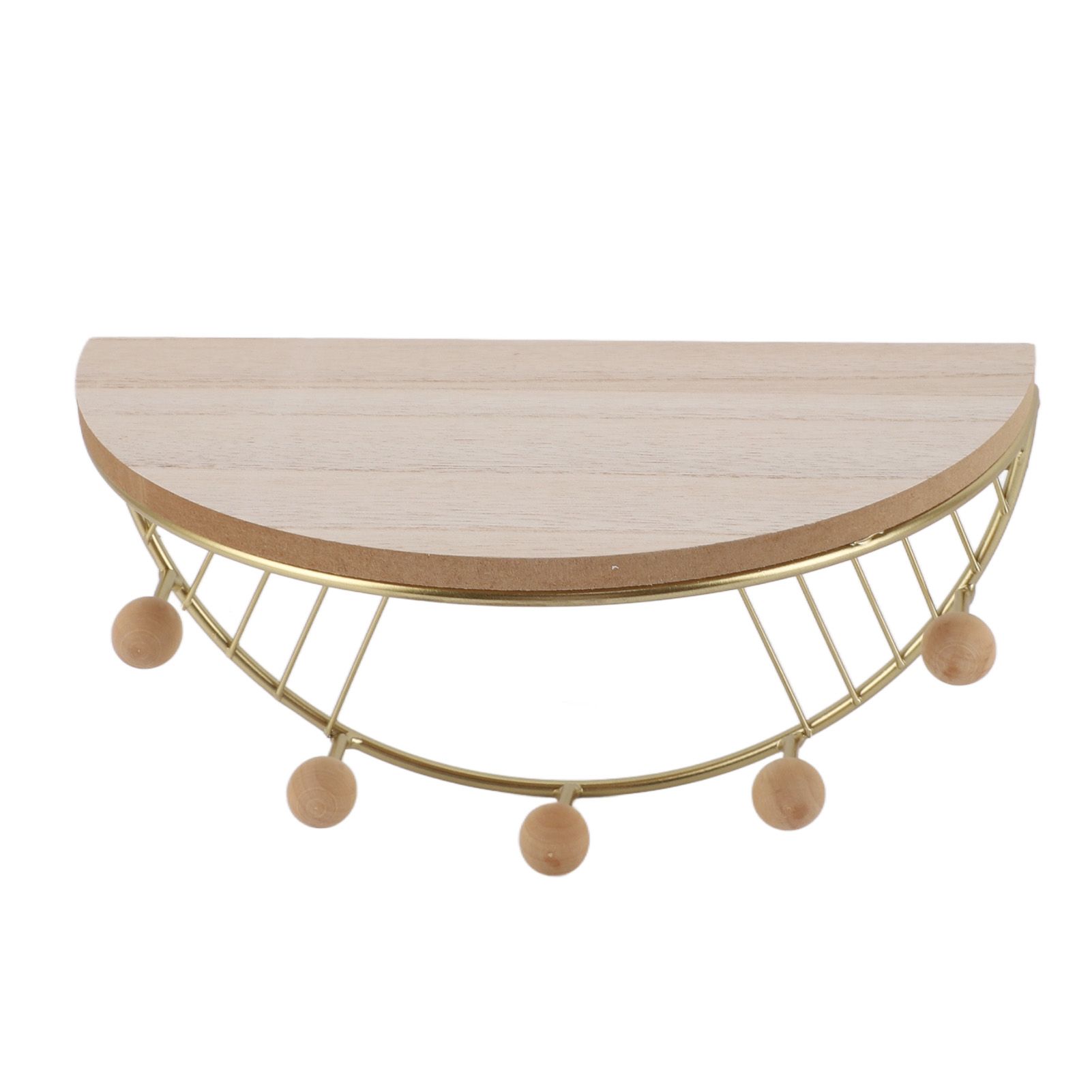 Modern Wall Shelves Fan Shaped Textured Exquisite Floating Shelves for Living Rooms Bedrooms Study Rooms Gold - Image 1