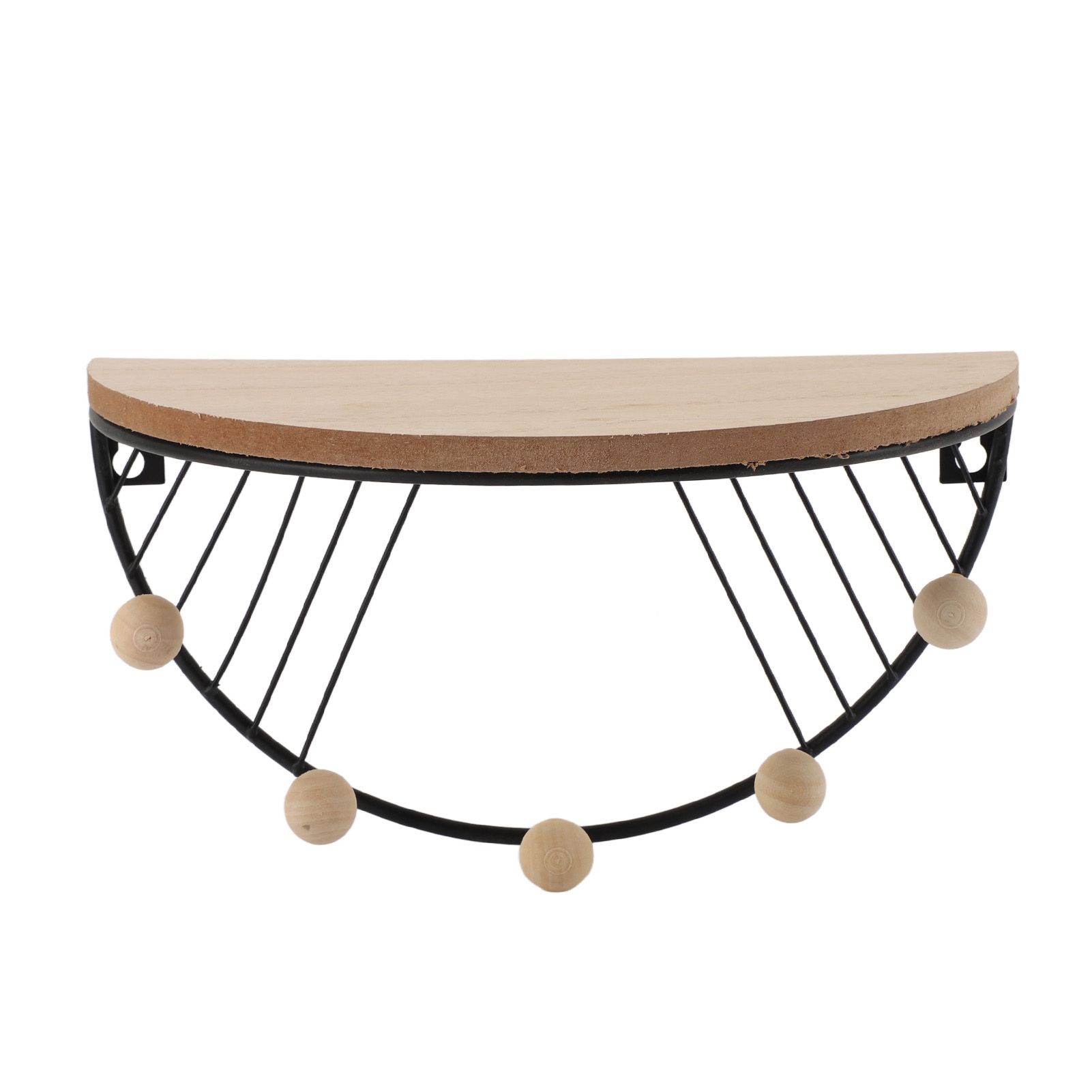 Modern Wall Shelves Fan Shaped Textured Exquisite Floating Shelves for Living Rooms Bedrooms Study Rooms Black - Image 1