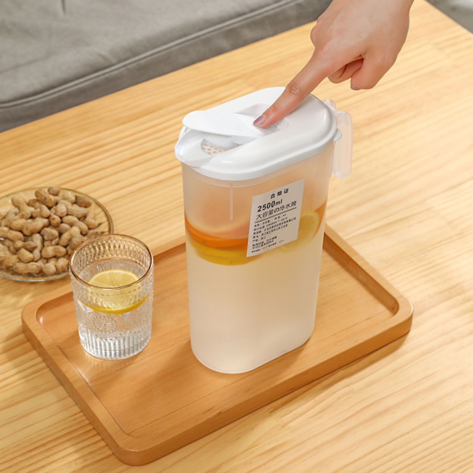 Fridge Door Water Pitcher 2500ML Large Capacity Refrigerator Water Pitcher with Lid for Picnics Trips - Image 6
