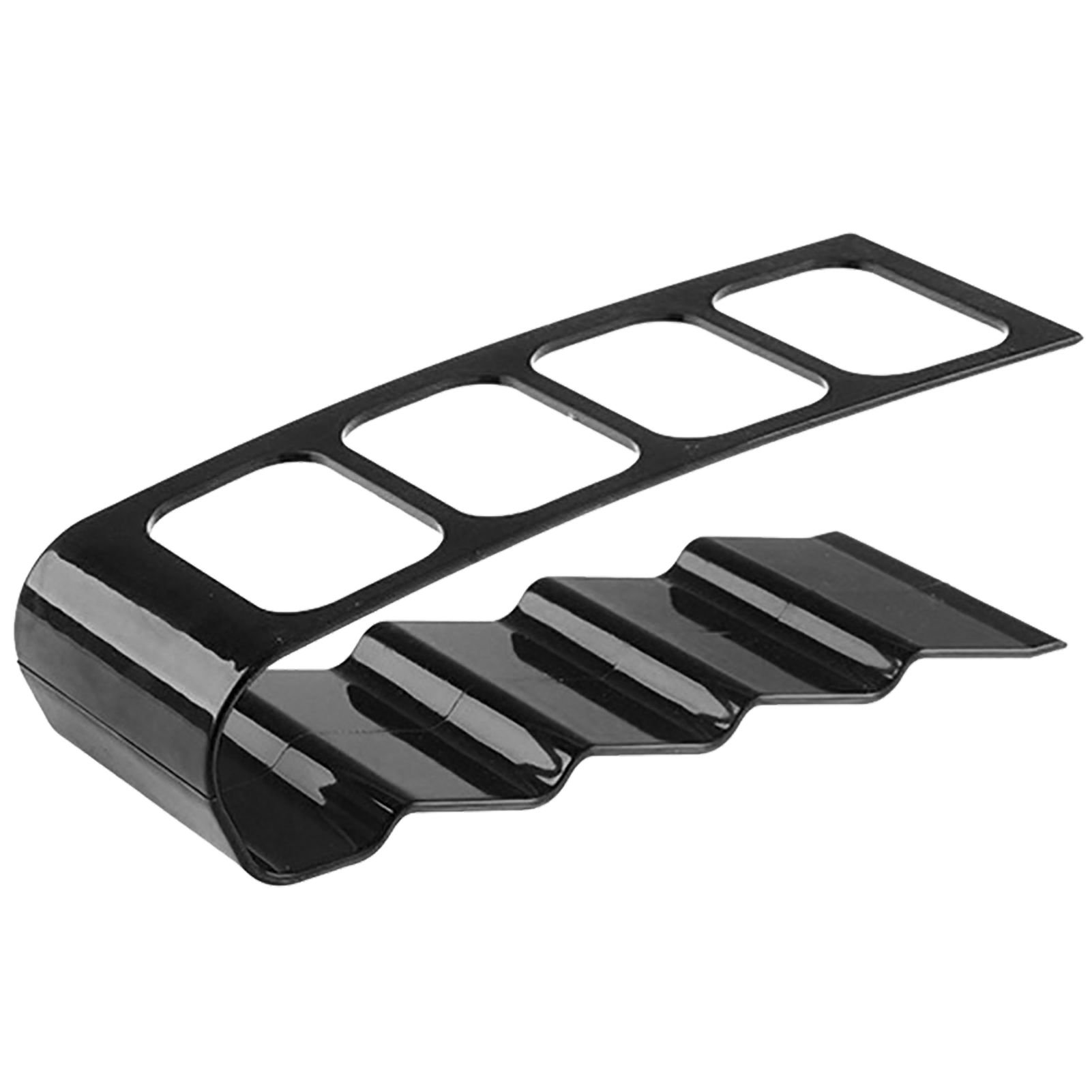 Remote Control Holder with 4 Compartments Plastic Easily Accessible TV Remote Caddy for Media Accessories Black - Image 1
