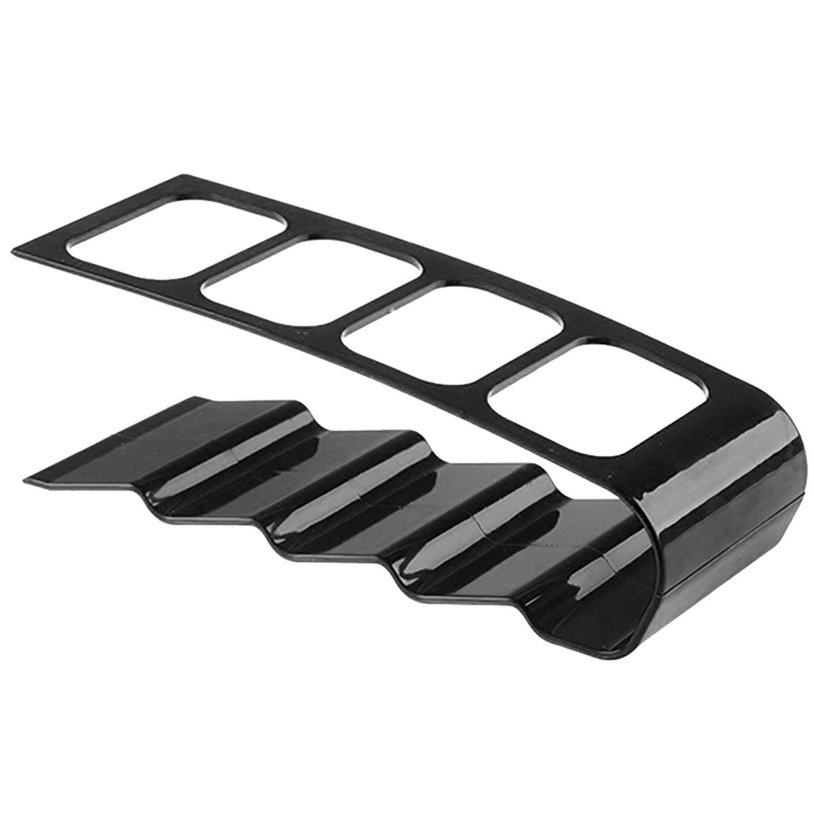 Remote Control Holder with 4 Compartments Plastic Easily Accessible TV Remote Caddy for Media Accessories Black - Image 2