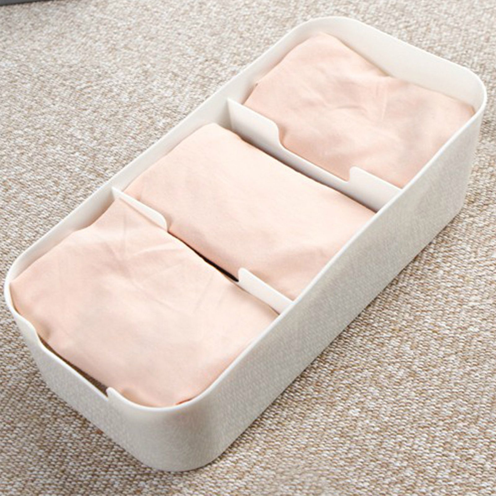 Plastic Drawer Organizers Trapezoid Stackable Tabletop Socks Underwear Organizer Storage Box for Closet - Image 6