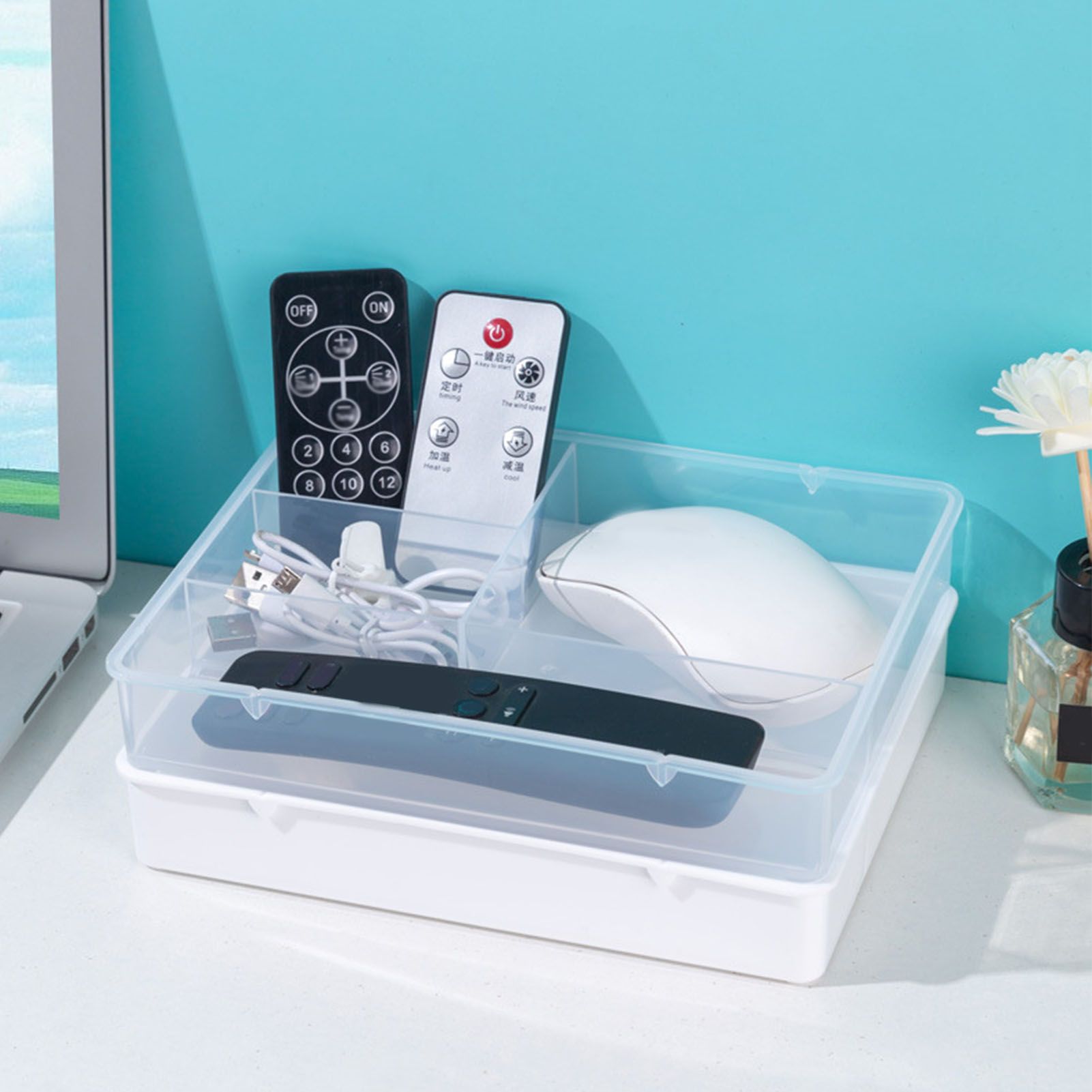 Desktop Organizer Box Drawer Divider Tray Desk Makeup Classification Storage Box for Bathroom Office Transparent - Image 8