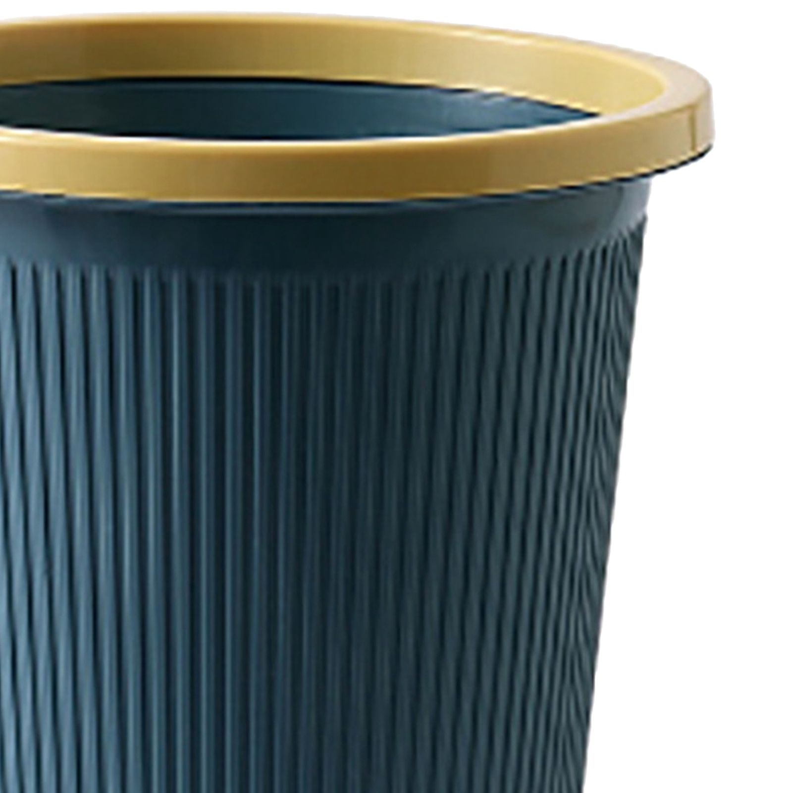Trash Bin Plastic Exquisite Modern Garbage Container Can for Bathroom Kitchen Living Room Large Dark Blue - Image 8