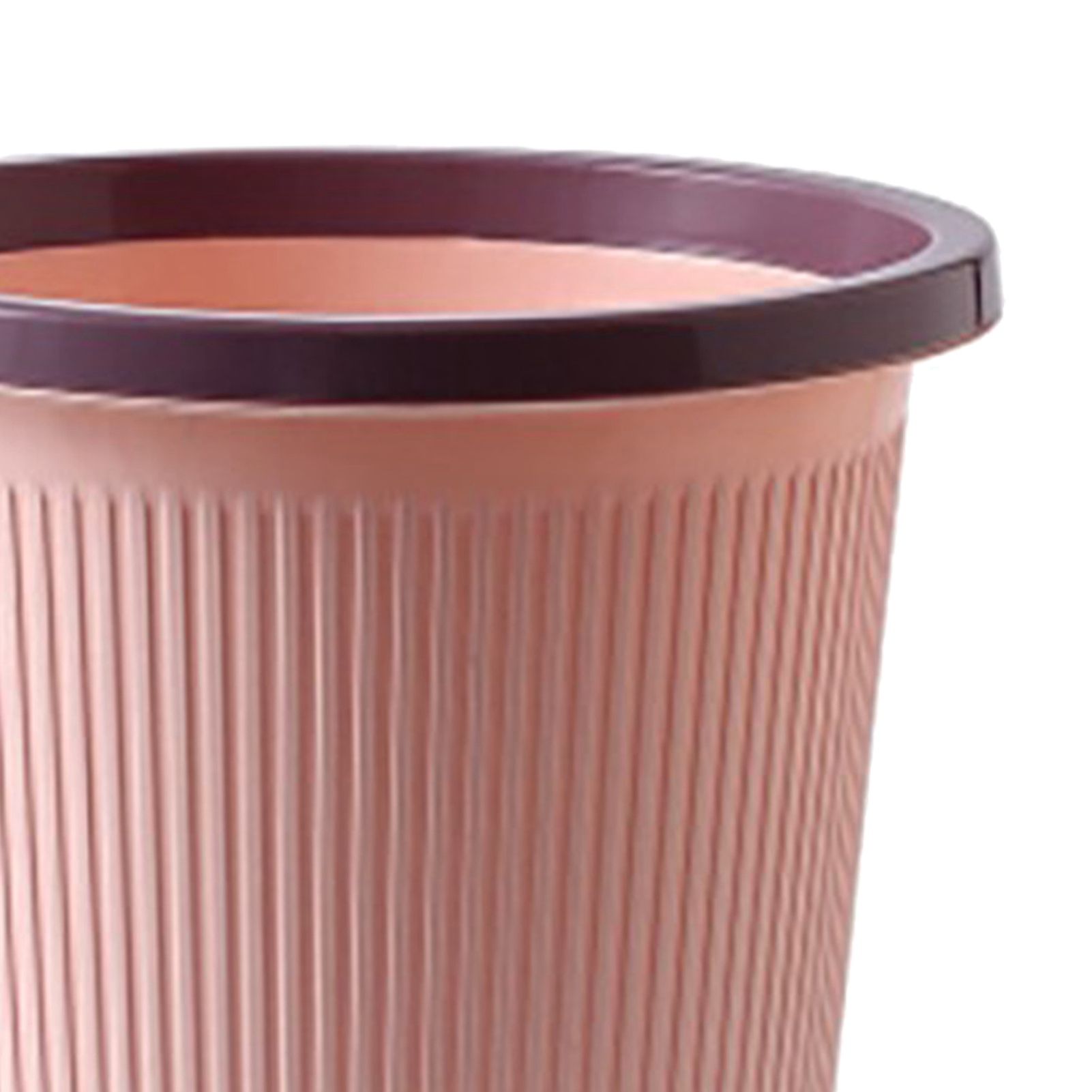 Trash Bin Plastic Exquisite Modern Garbage Container Can for Bathroom Kitchen Living Room Large Pink - Image 8